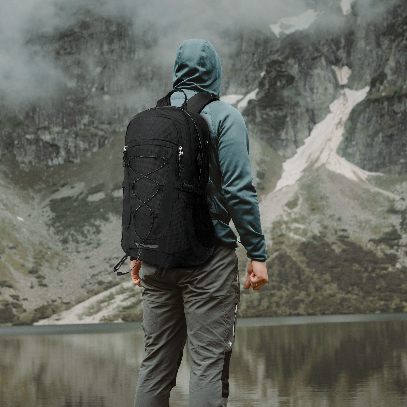 TAN.TOMI Wanderrucksack 45L Wanderrucksack Herren Damen, Wasserdicht Trekkingrucksack (inkl. Reflexstreifen, mit Federtasche, Geldbōrse und Laptopfach), Für Wan – Bild 2 von 5