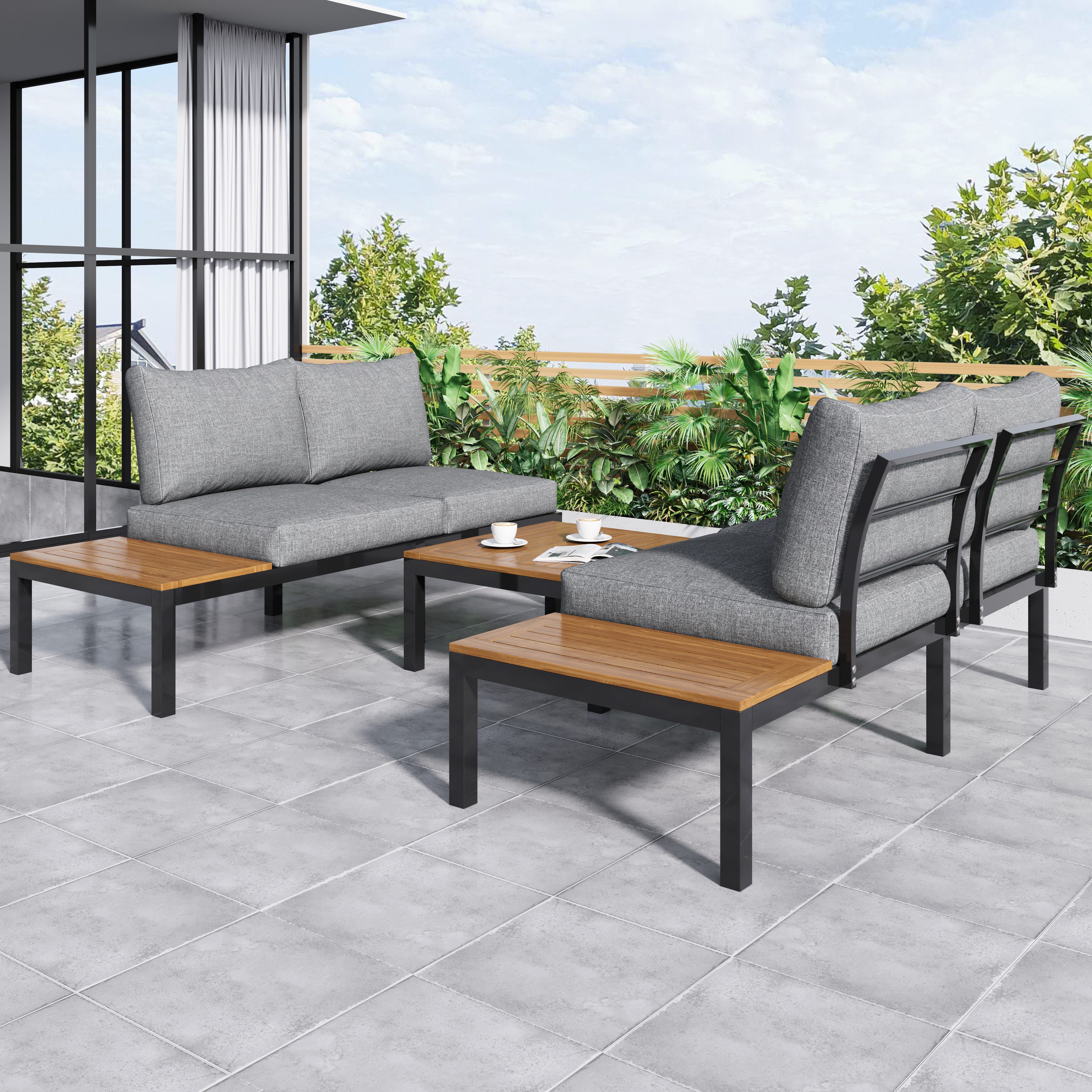 HAUSS SPOLE Gartenlounge-Set mit 2 Sofa, günstig online kaufen