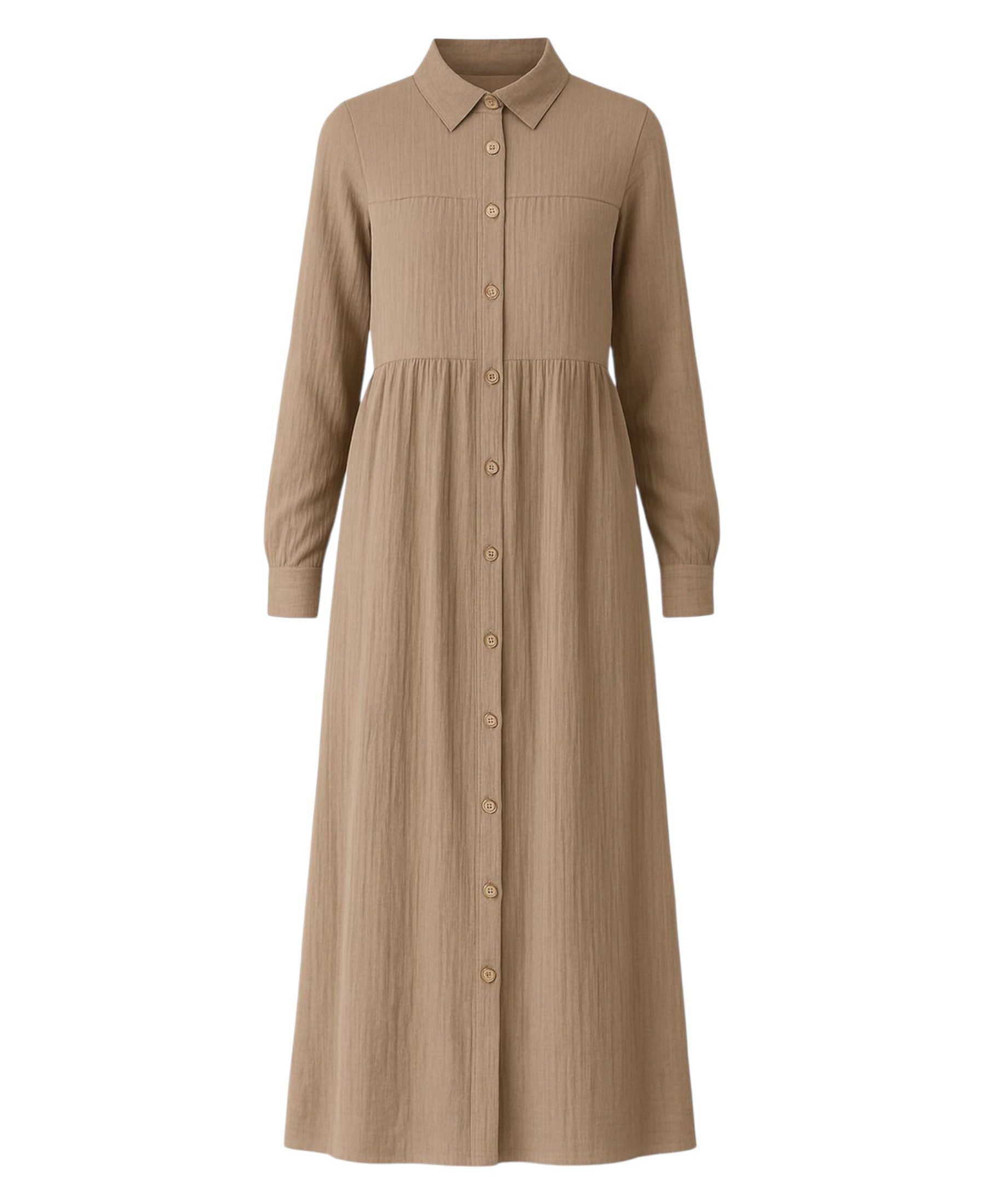 WENOR Sommerkleid Musselin Maxikleid 100% Baumwolle, mit Knopfleiste, 145 c günstig online kaufen