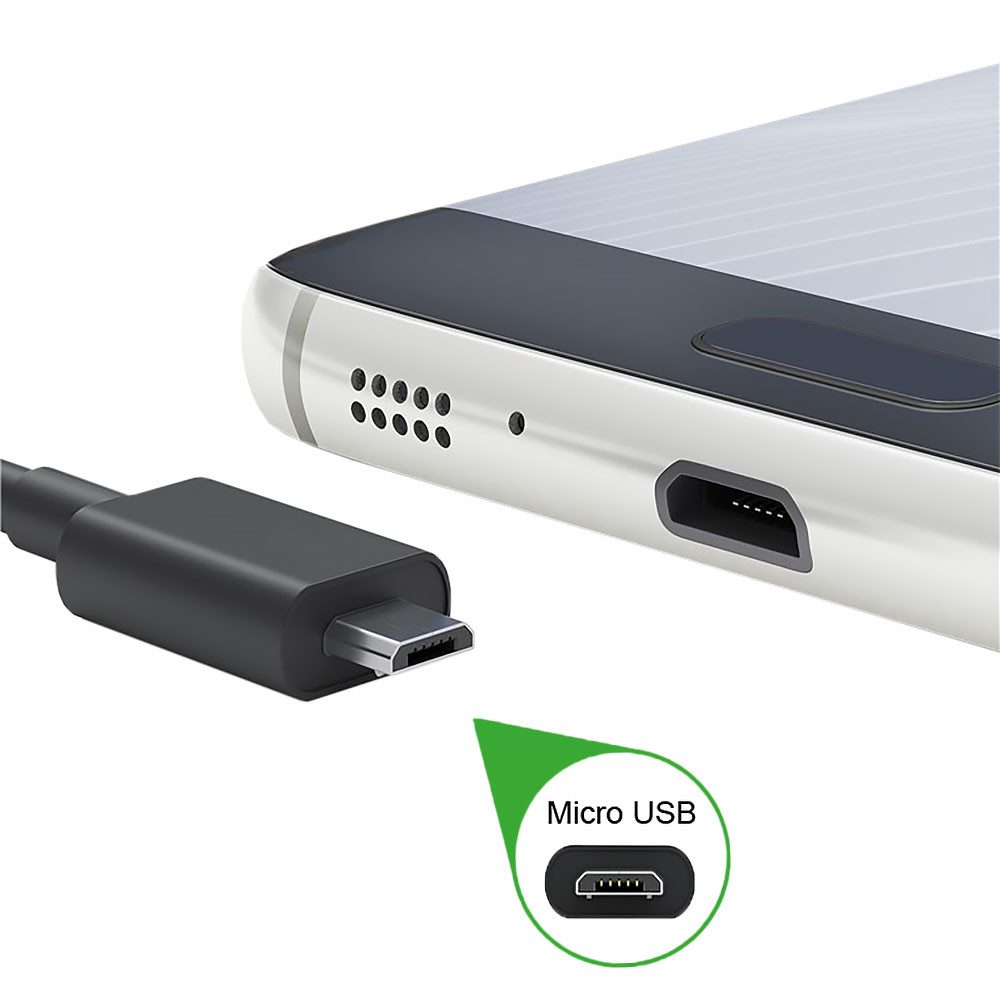 Justcom Kyocera Urbano V03 WiMAX 2+ USB-Kabel, Micro-USB, USB-A (50 cm), Schnellladekabel, Datenkabel, Handy, Tablet