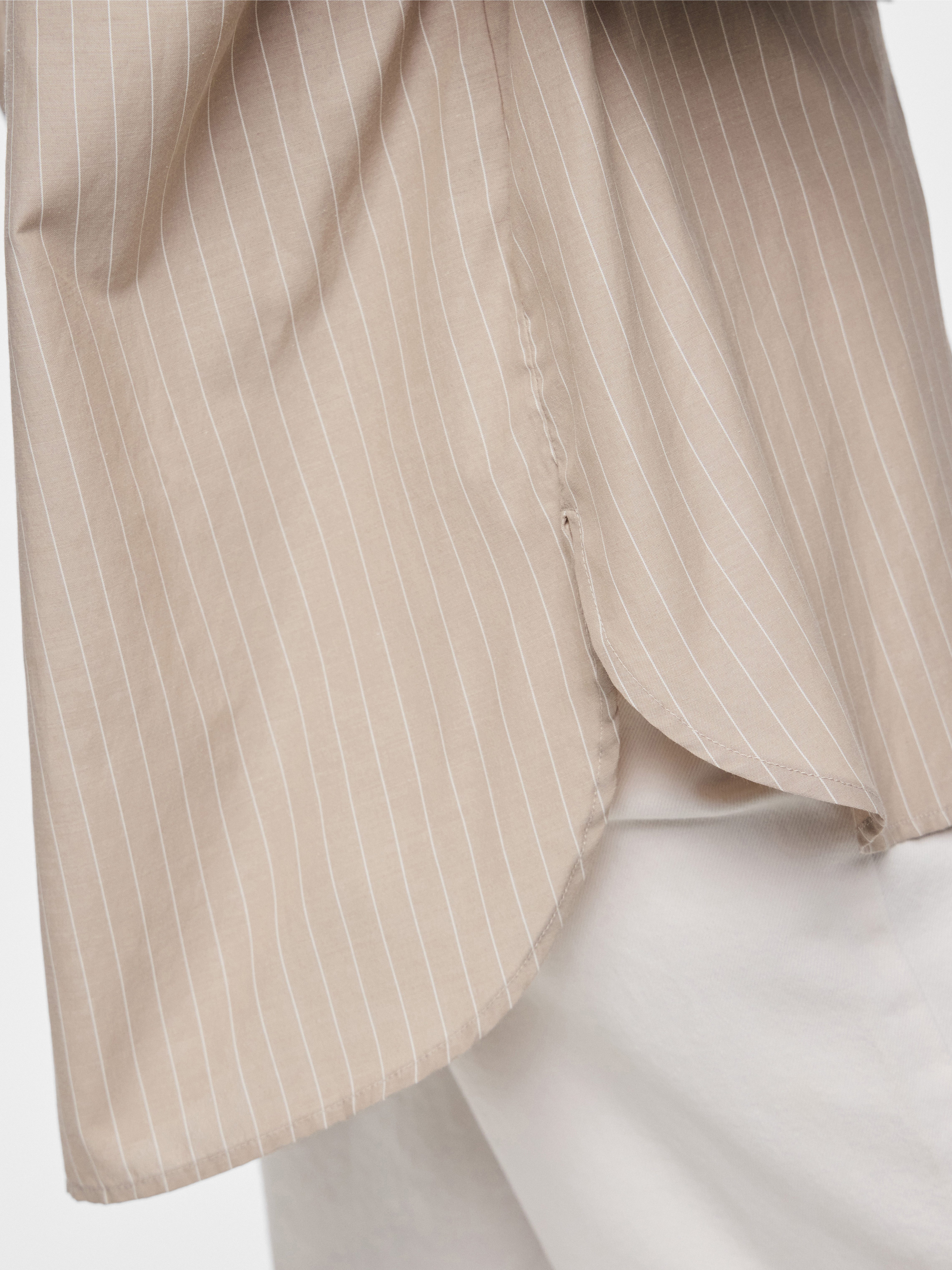 pieces Hemdbluse PCMELIA LS LOOSE SHIRT WVN NOOS BC mit abgerundetem Saum