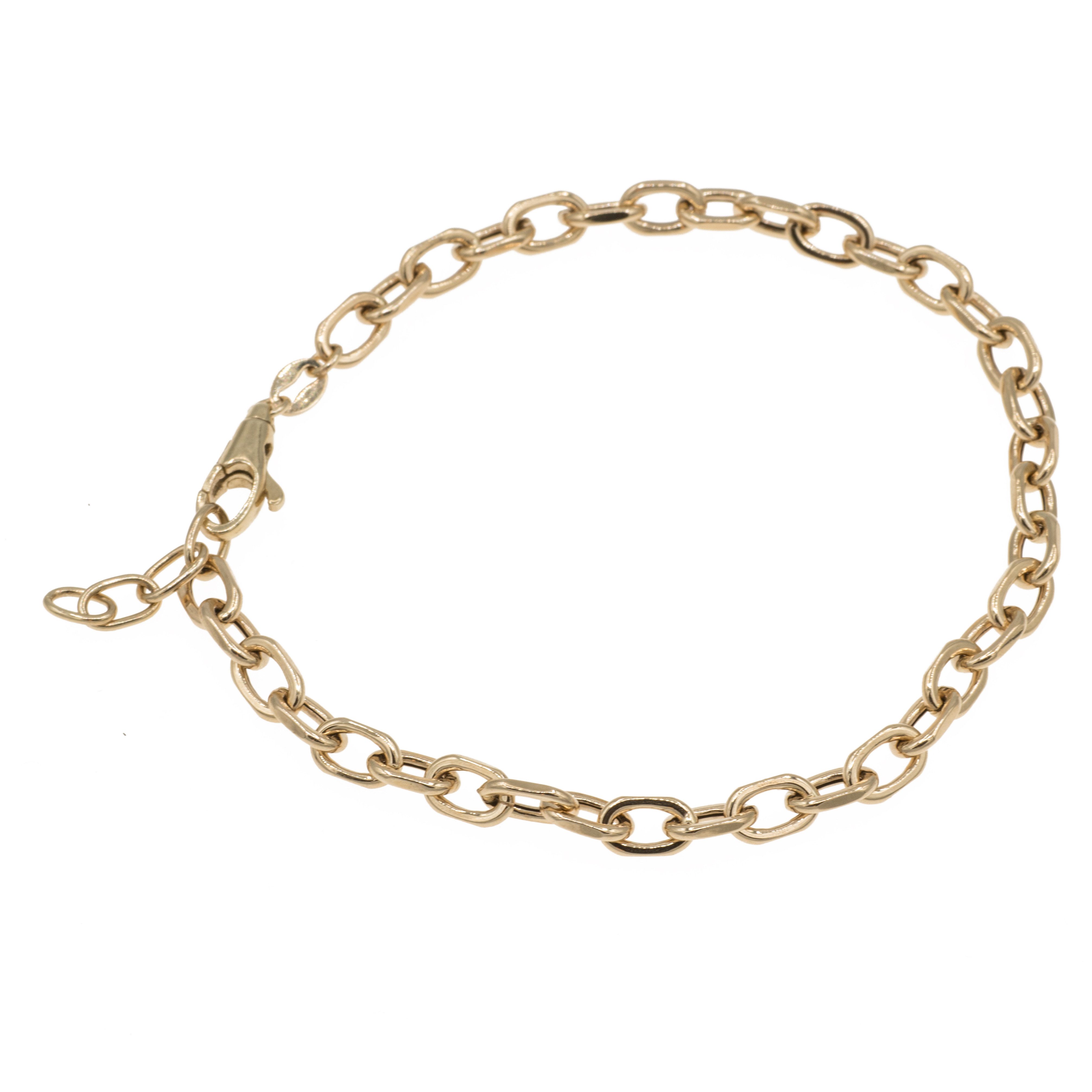 Bella Carina Goldarmband Glieder Armband aus 585 Gold 14 Karat Länge bis 20 cm, 3,25 Gramm, 585 Gold