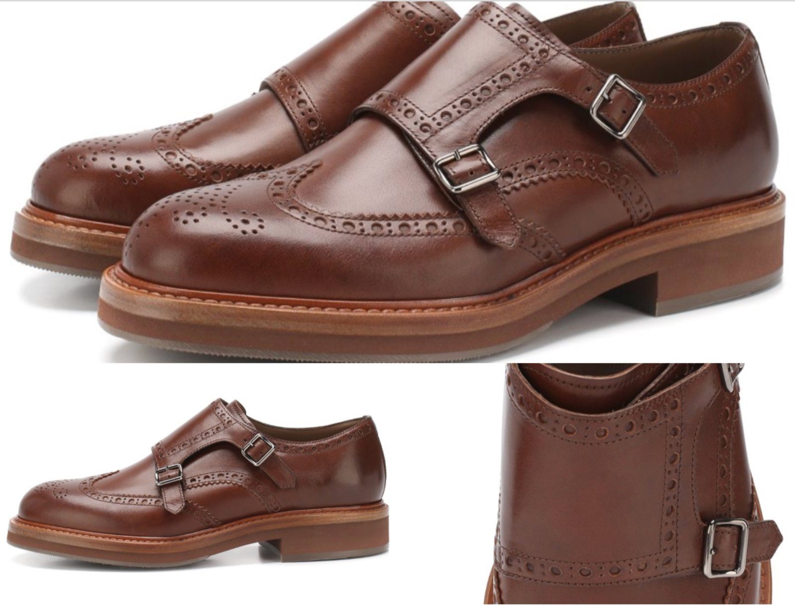 BRUNELLO CUCINELLI Brunello Cucinelli Double Monk Pattern Shoes Schuhe Brogues Monk-strap Sneaker