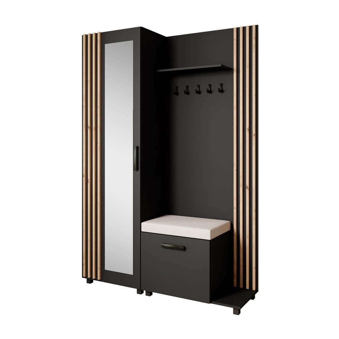 Beautysofa Garderobenschrank Garderoben-Set mit Aufhängern und günstig online kaufen