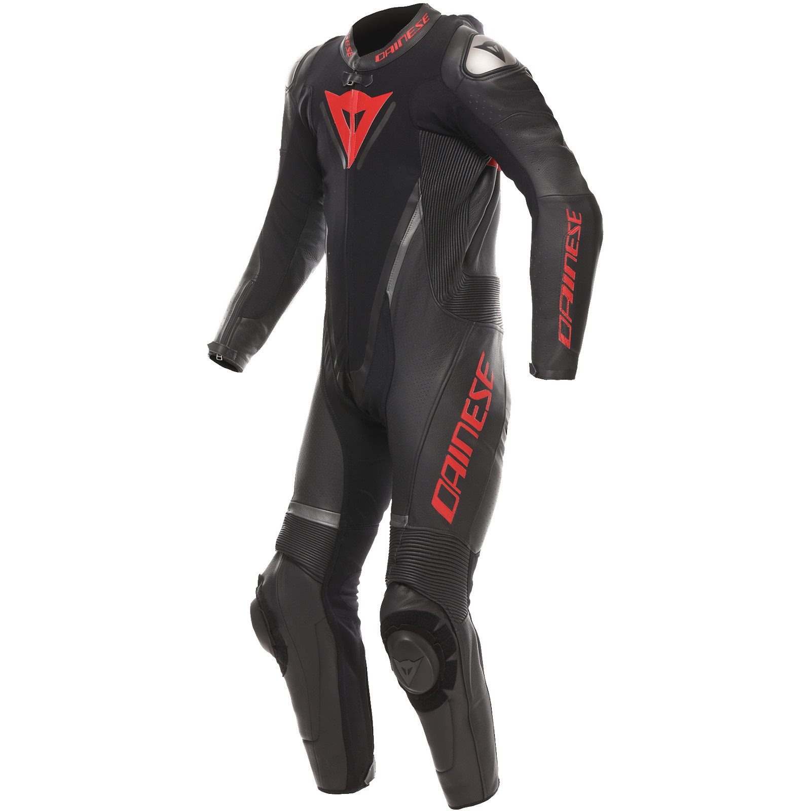 Dainese Motorradkombi Dainese Demon Sprint 1tlg. Perf. Lederkombi Schwarz / Schwarz / Rot