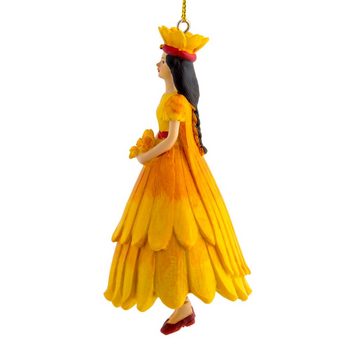ROSEMARIE SCHULZ Heidelberg Sammelfigur Blumenmädchen Sonnenhut Gelb Dekofigur Kunstblumen Deko-Objekt, Handbemalte Figur aus Polyresin
