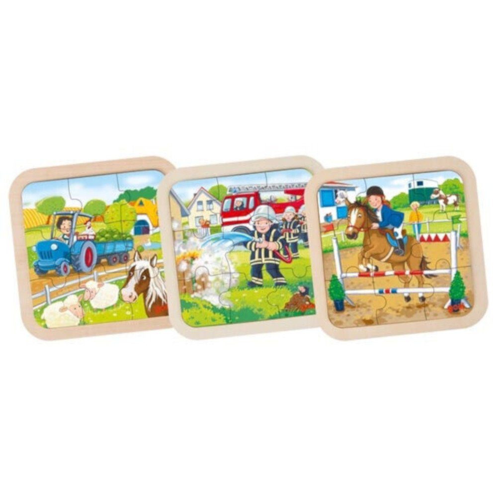 goki Puzzle Einlege- Puzzle Bauernhof Holzpuzzle günstig online kaufen