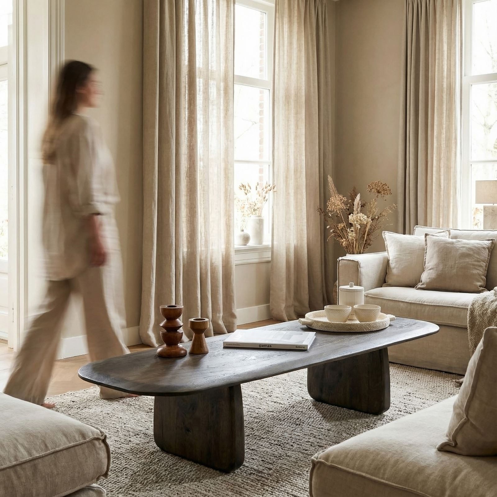 IDIMEX Couchtisch HERMO, Wohnzimmertisch 135x53 cm aus massivem Mangoholz m günstig online kaufen