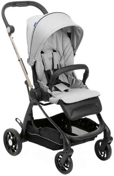 Chicco Kombi-Kinderwagen Kinderwagen One4ever, silverleaf, mit zwei Sitzen