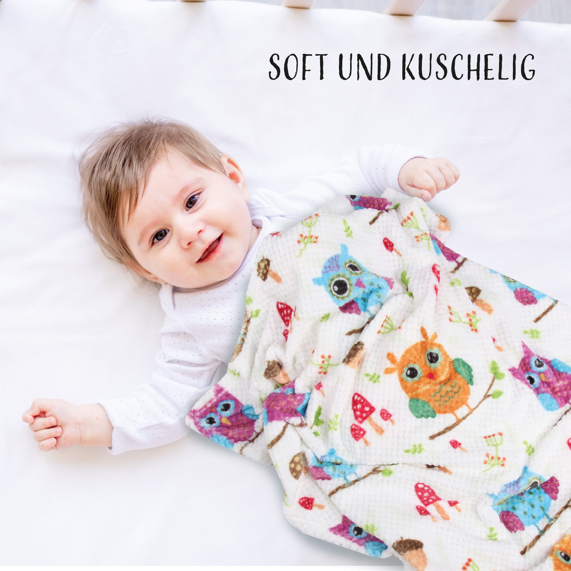 Bestlivings Kuscheldecke Cashmere Dots Kids Sonne Mond Sterne günstig online kaufen