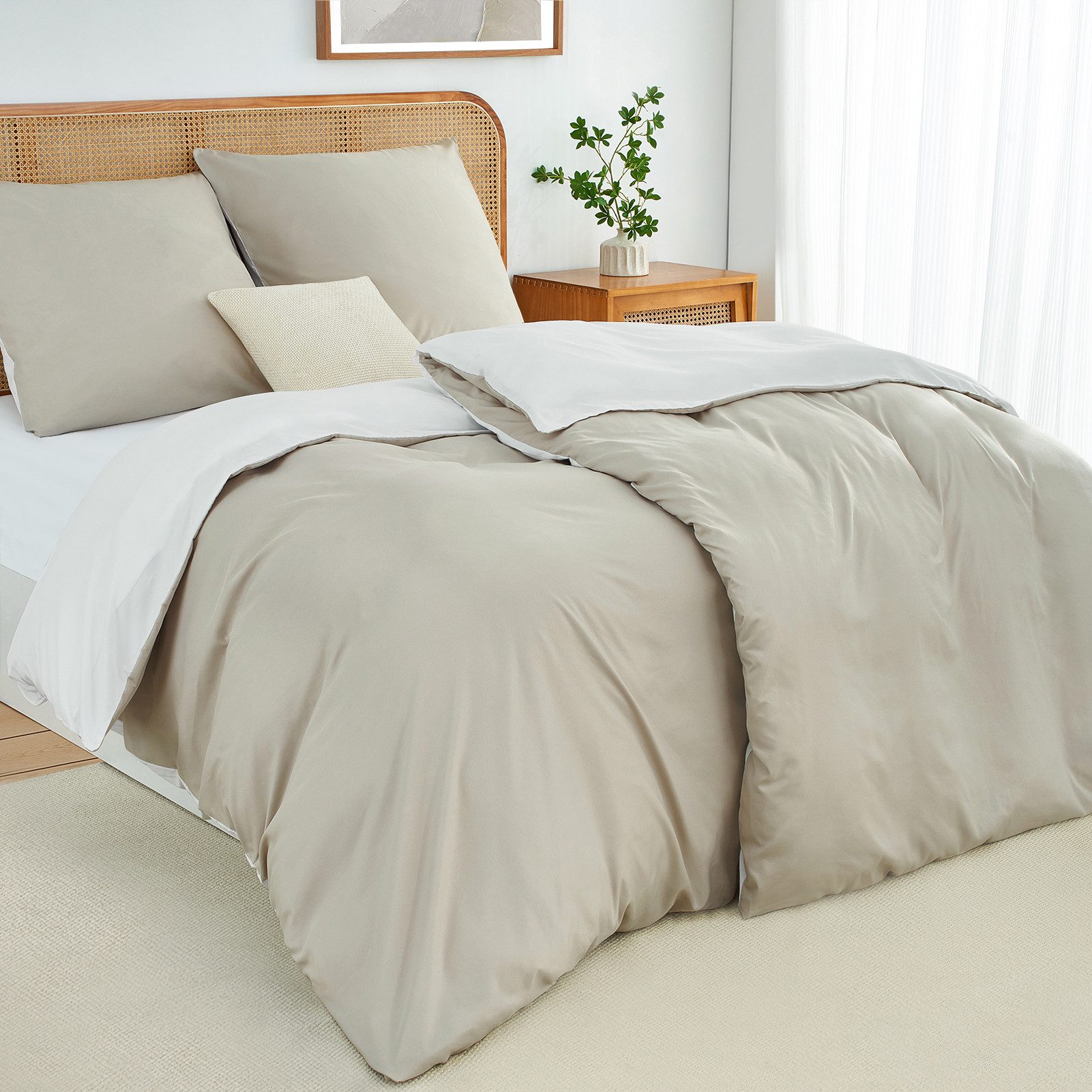 Topfinel Bettwäsche 135x200cm, Seersucker Bettwäsche-Sets, bügelfrei, günstig online kaufen