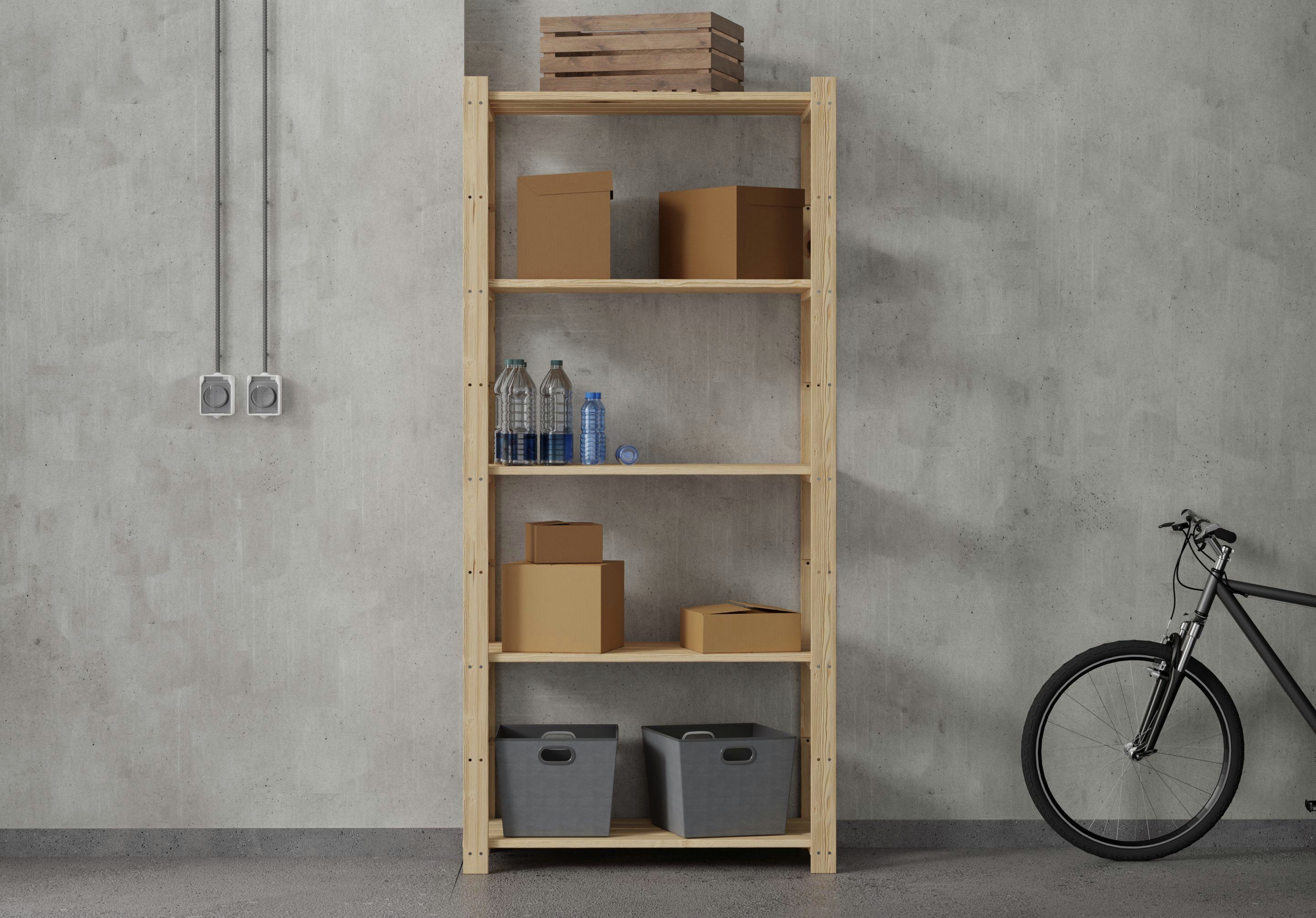 Lenmar Bücherregal Lenmar HOLZREGAL B Serie 5 BÖDEN BÜCHERREGAL KELLERREGAL günstig online kaufen