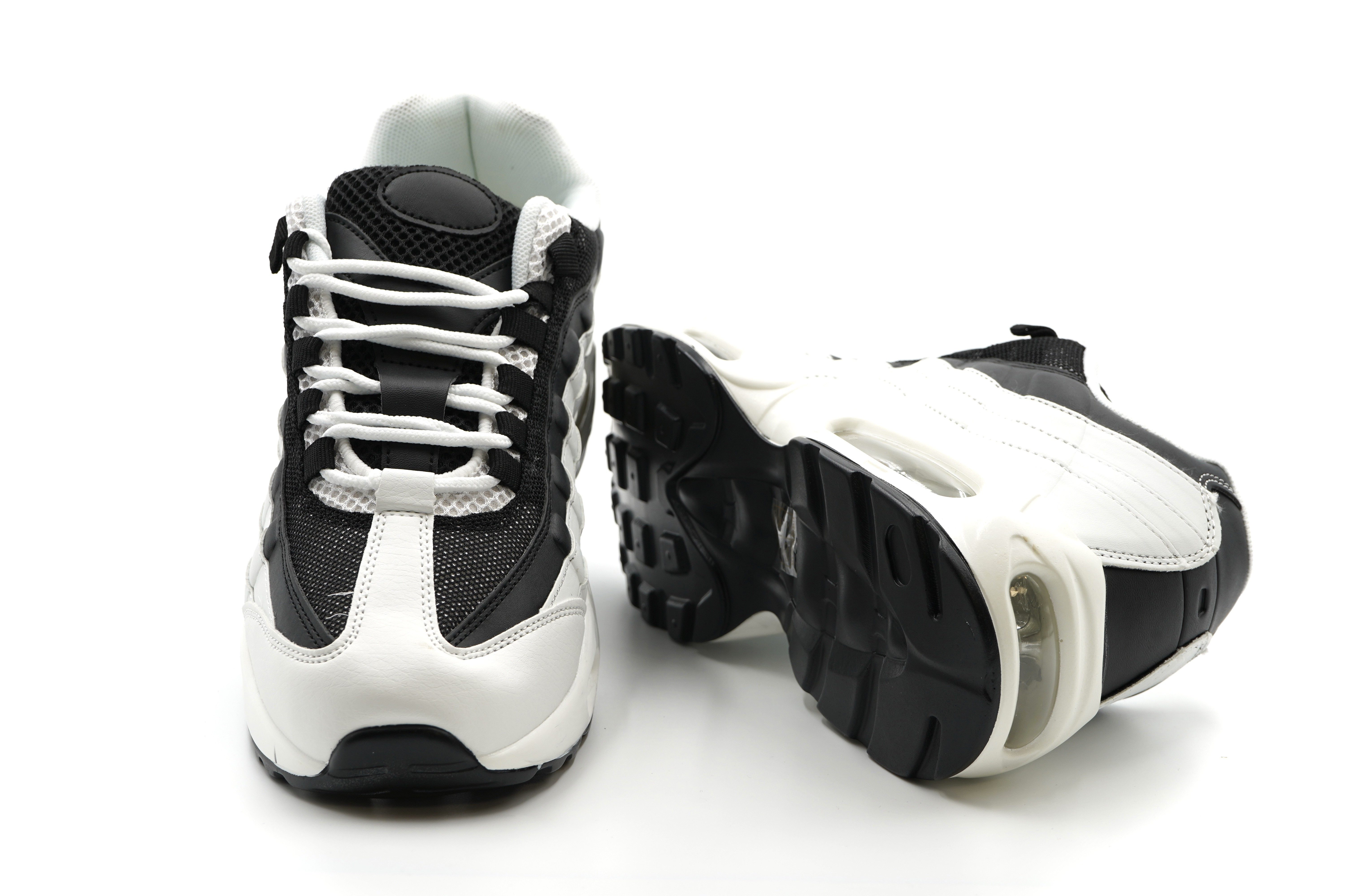 Sonderpostendiscount Herrensneaker LBK-046 White/Black mit Luftpolster Sneaker