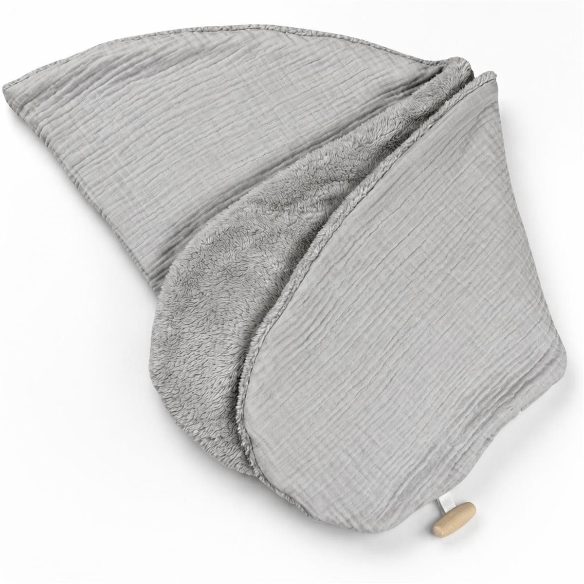SEI Design Stillkissenbezüge Bezüg für Stillkissen Lagerungskissen Seitenschläferkissen 190x30 cm, Stillkissenbezug XXL Musselin Bio-Baumwolle + Taddyplüsch extra weich