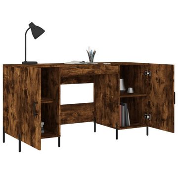 vidaXL Schreibtisch Schreibtisch Räuchereiche 140x50x75 cm Holzwerkstoff