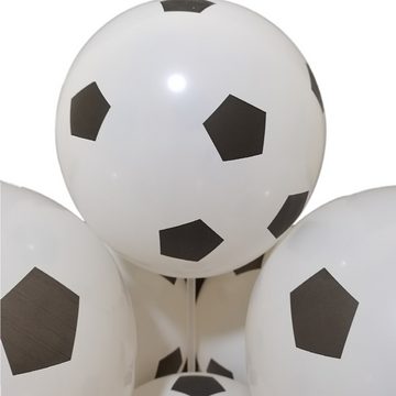 HIBNOPN Luftballon Fußball Ballons, 100 Stück Luftballon, Folienballon für Party Deko