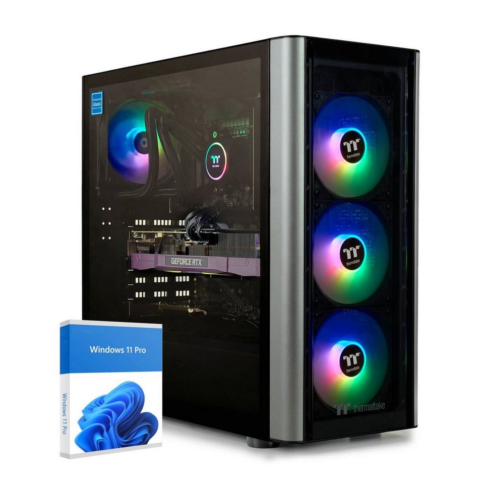 dcl24.de RGB Gaming-PC (Intel Core i9 14900KF, RTX 4090, 32 GB RAM, 1000 GB  SSD, Wasserkühlung)