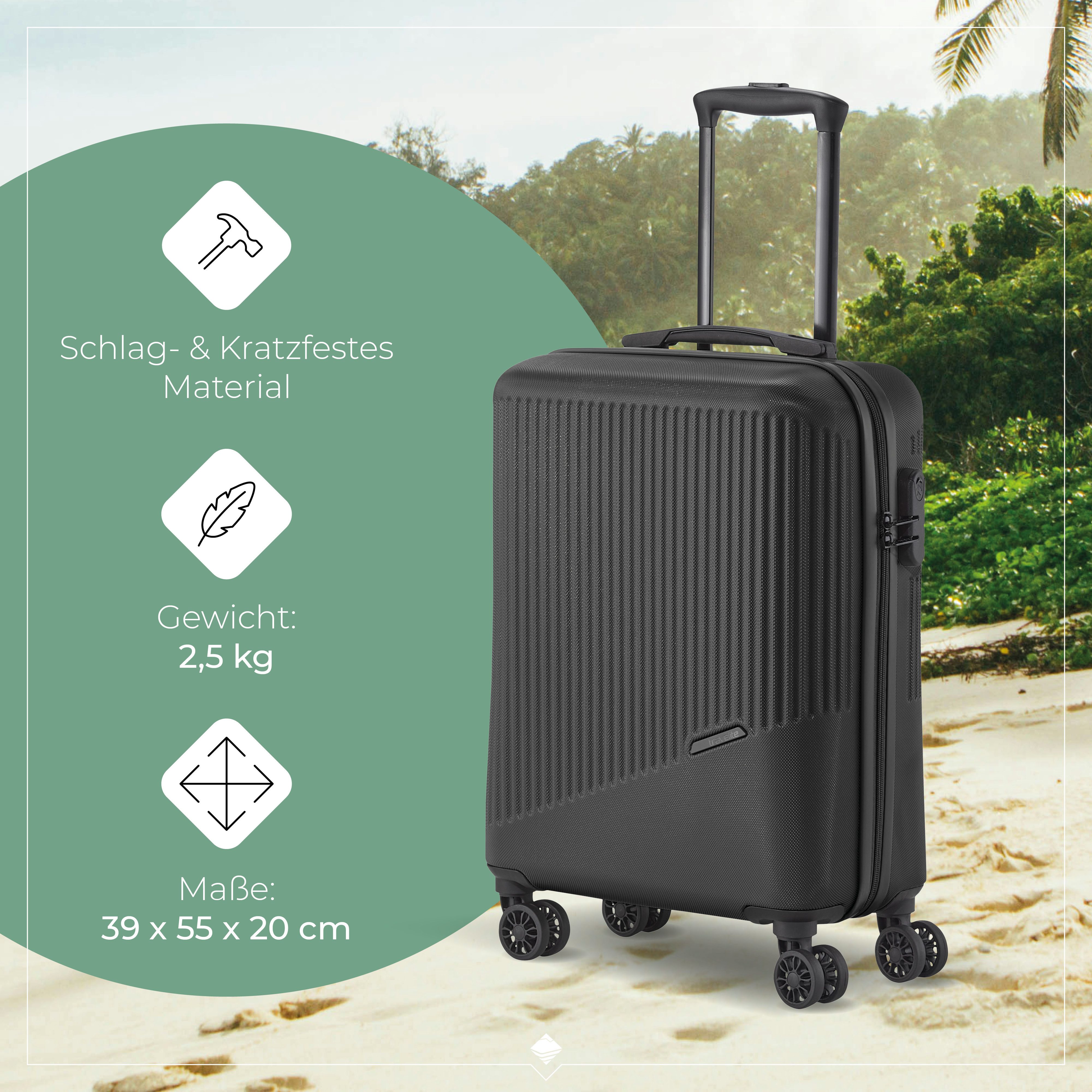 travelite Hartschalen-Trolley BALI Reisekoffer Hartschale, 4 Rollen, TSA-Schloss – robustes Reisegepäck