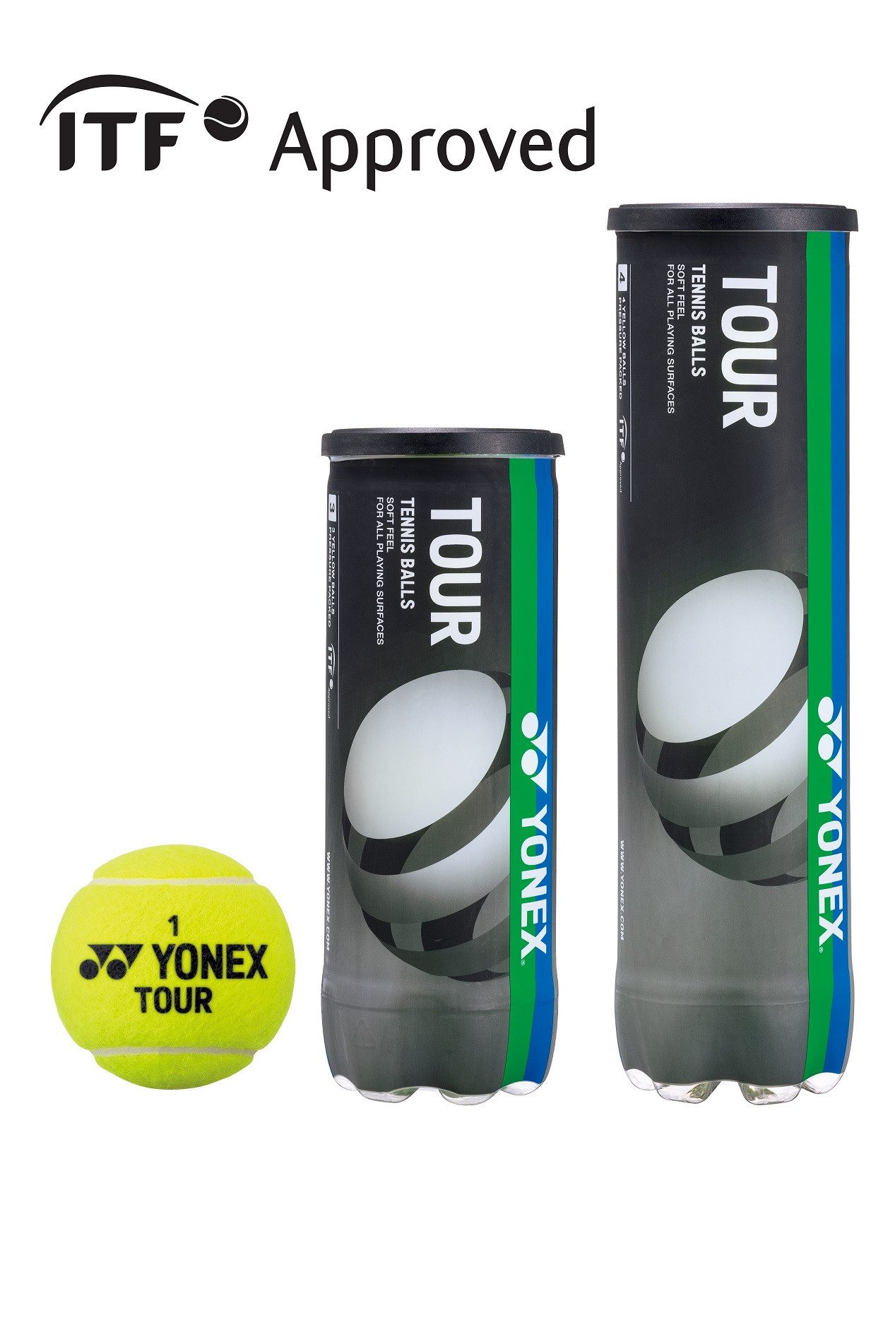 Yonex Tennisball Tour Dose 4er