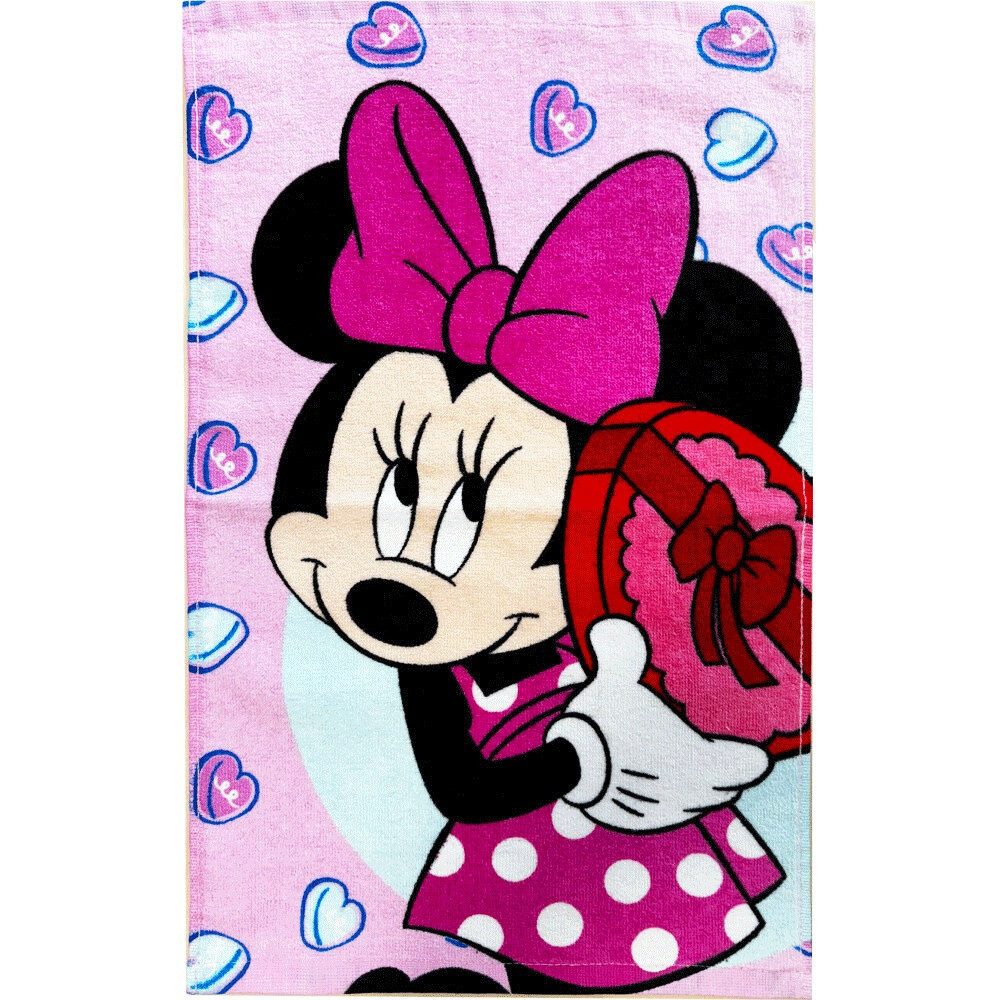 Jerry Fabrics Handtücher Disney Minnie Bonbon Hearts Handtuch