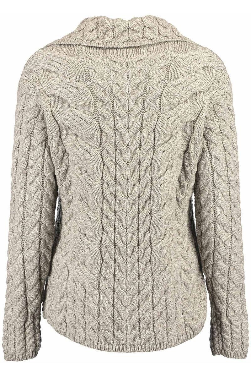 Carraig Donn Strickjacke im typischen Irland Aran Strick – Bild 3 von 3