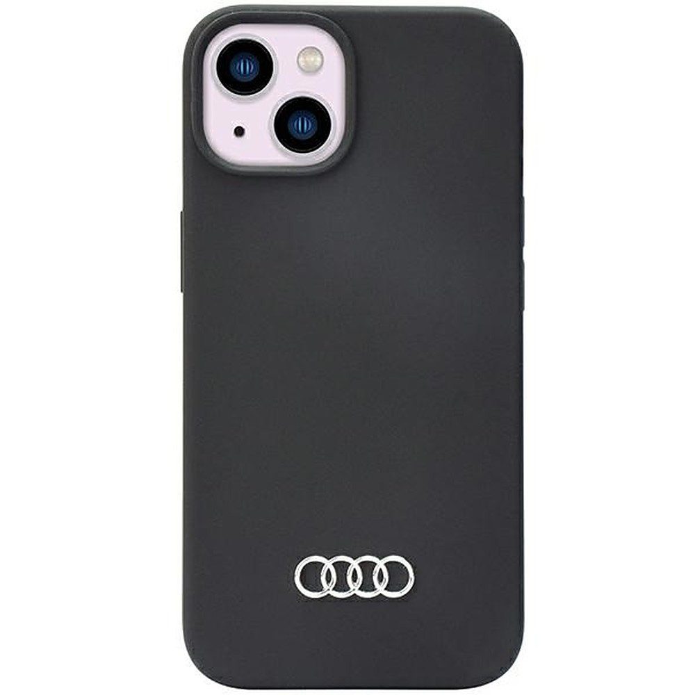 Audi Handyhülle Silikonhülle Schutzcover 6.1, Metall-Logo, mikrofasergefüttert, rutschfest