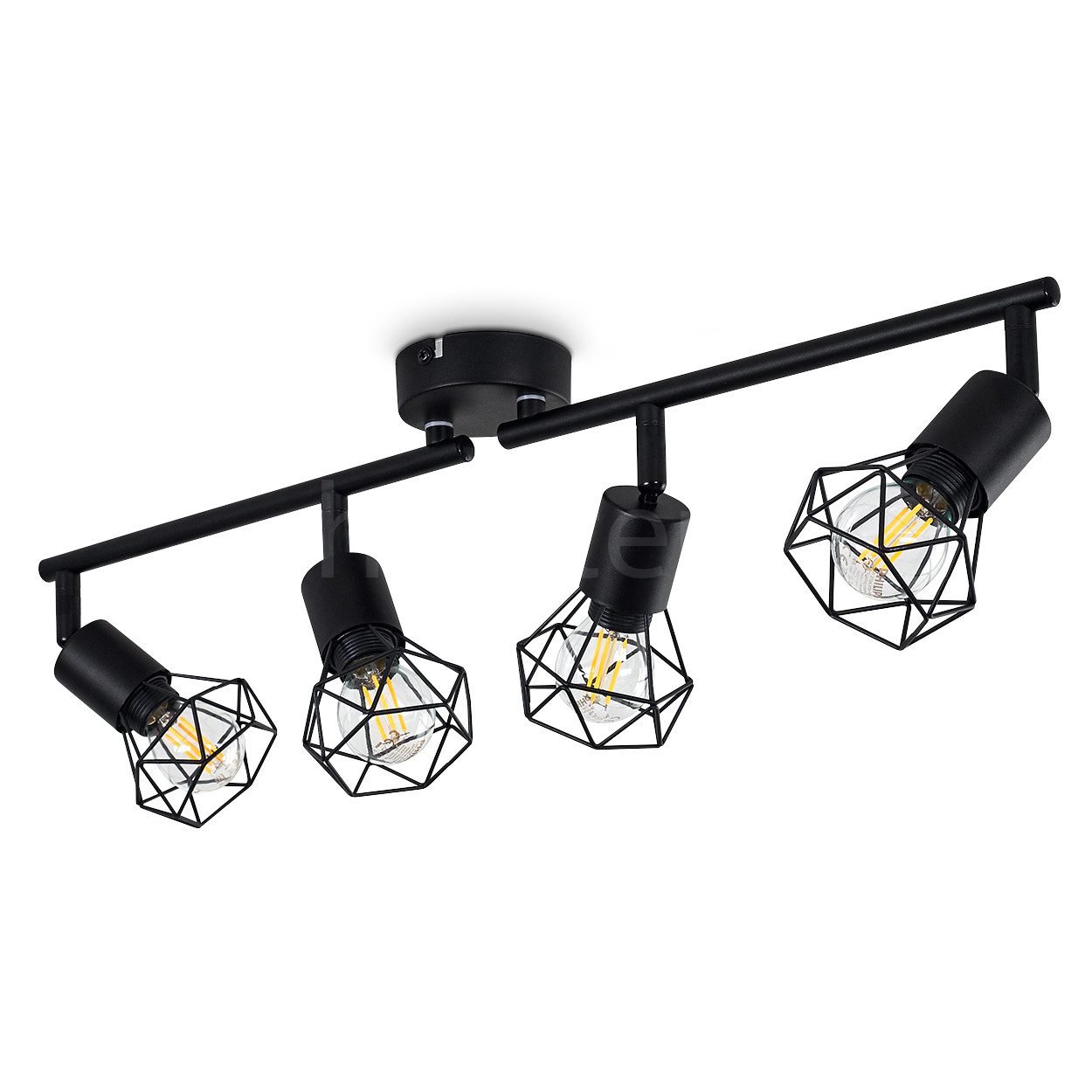 hofstein Deckenleuchte »Borio« Retro/Vintage Deckenlampe aus Metall in schw günstig online kaufen