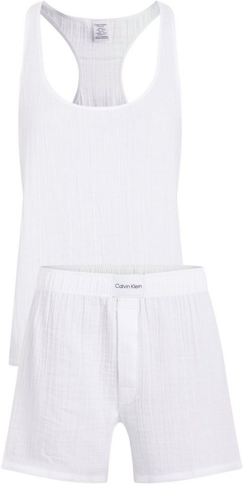 Calvin Klein Underwear Pyjama SLEEVELESS SHORT SET (Set, 2 tlg) mit  Markenlabel auf Bund
