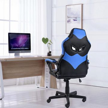JOYFLY Gaming Chair (Gamer Stuhl Ergonomischer Gaming Stuhl mit Lordosenstütze), Gaming Sessel PC-Stuhl mit Höhenverstellbar, Erwachsene Junge(Blau)