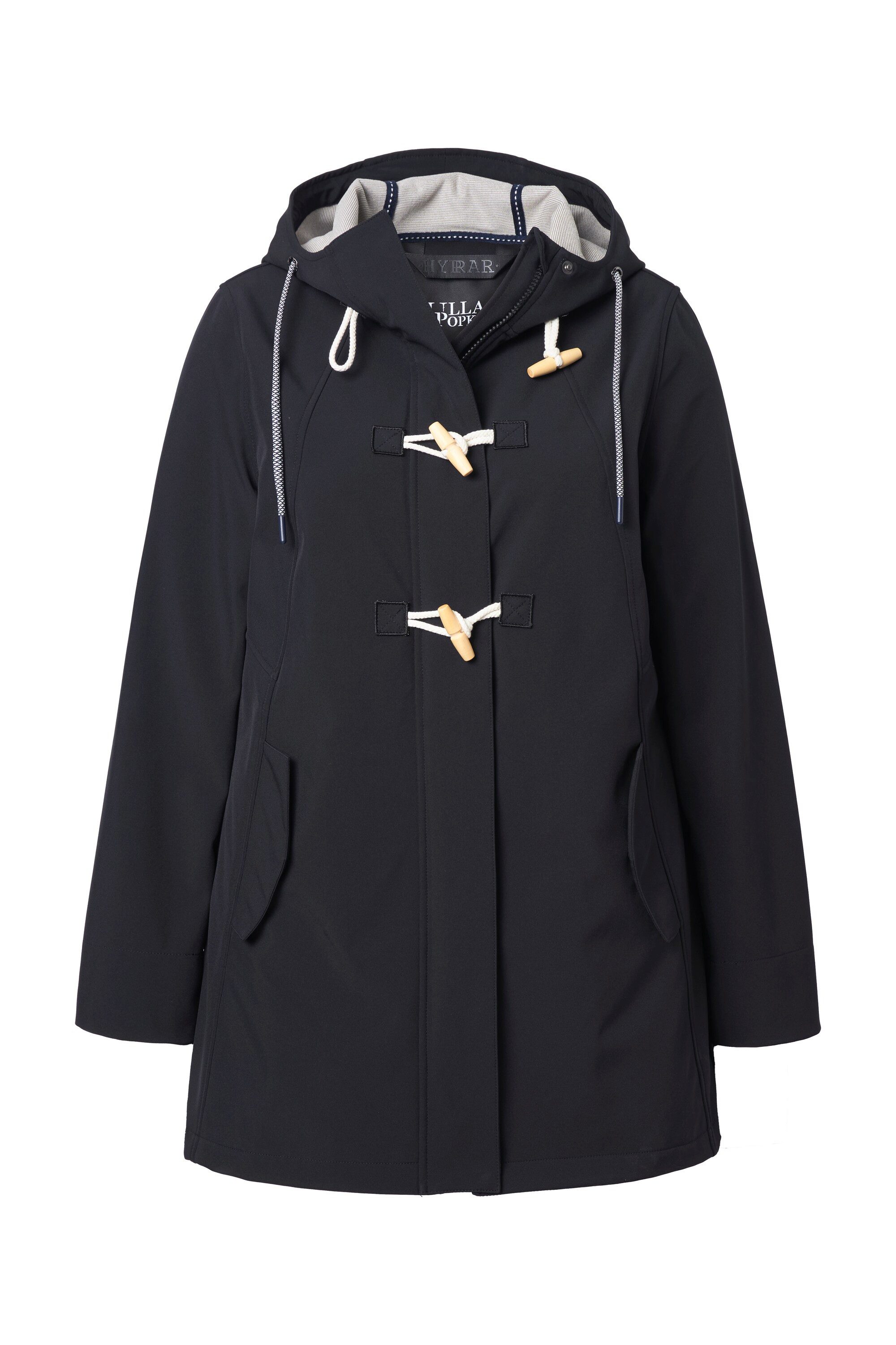 Ulla Popken Softshelljacke HYPRAR Softshelljacke wasserabweisend Knebelknöp günstig online kaufen