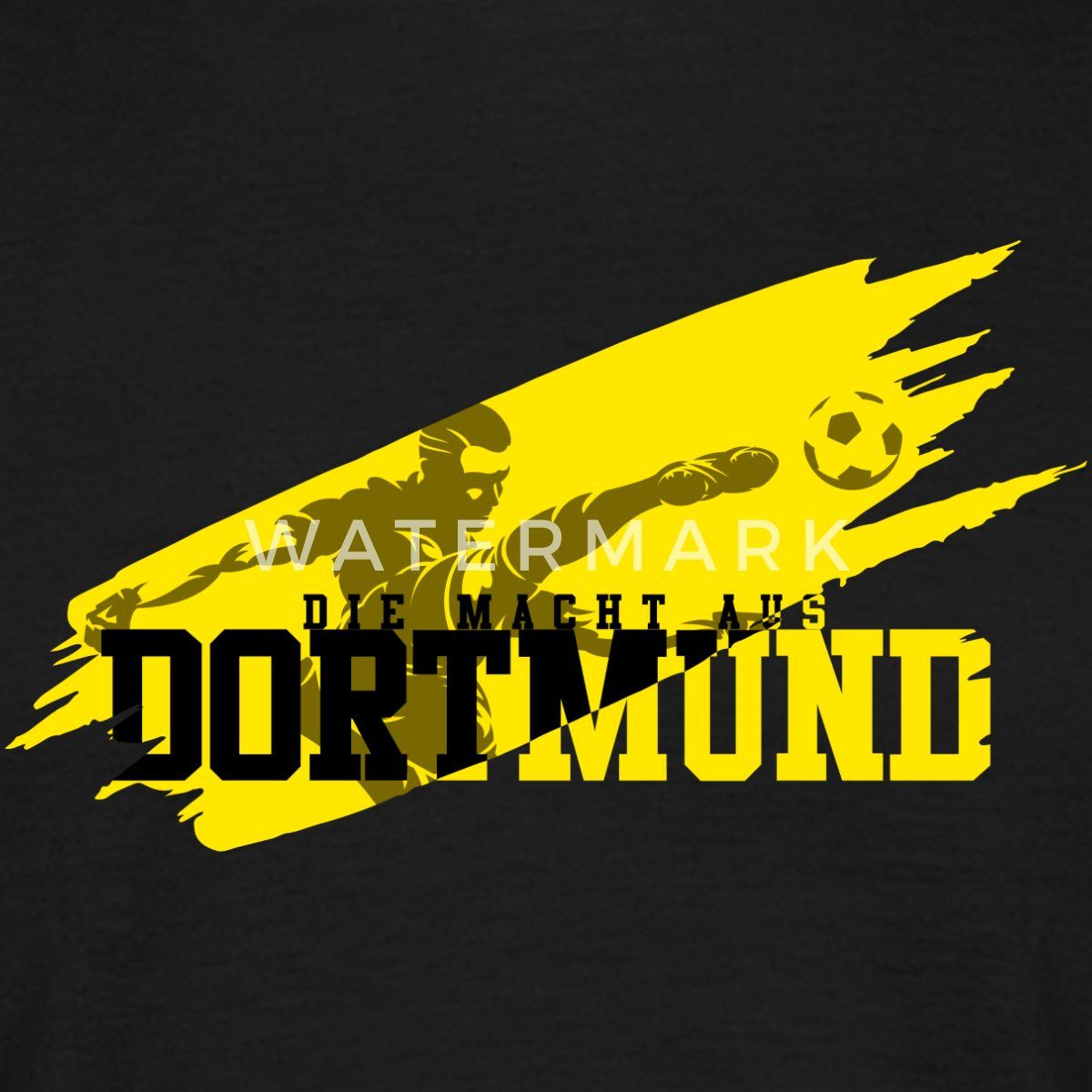 Spreadshirt T-Shirt Die Macht Aus Dortmund Schwarz-Gelb Fußball Fan Männer günstig online kaufen