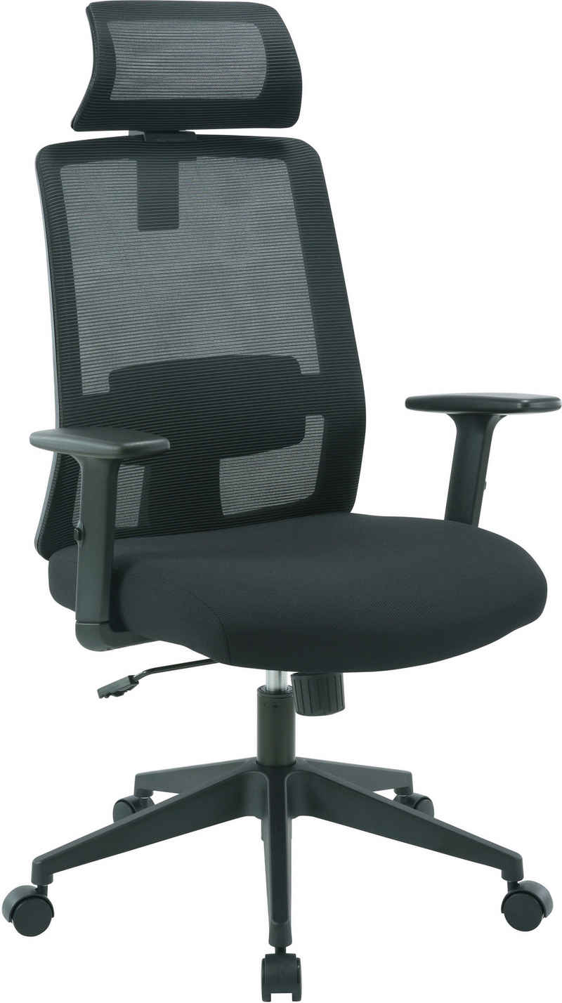 INOSIGN Bürostuhl Tallard, Mesh Schreibtischstuhl, ergonomische Ausstattung, verstellbare Kopfstütze, Lumbalstütze & Armlehnen