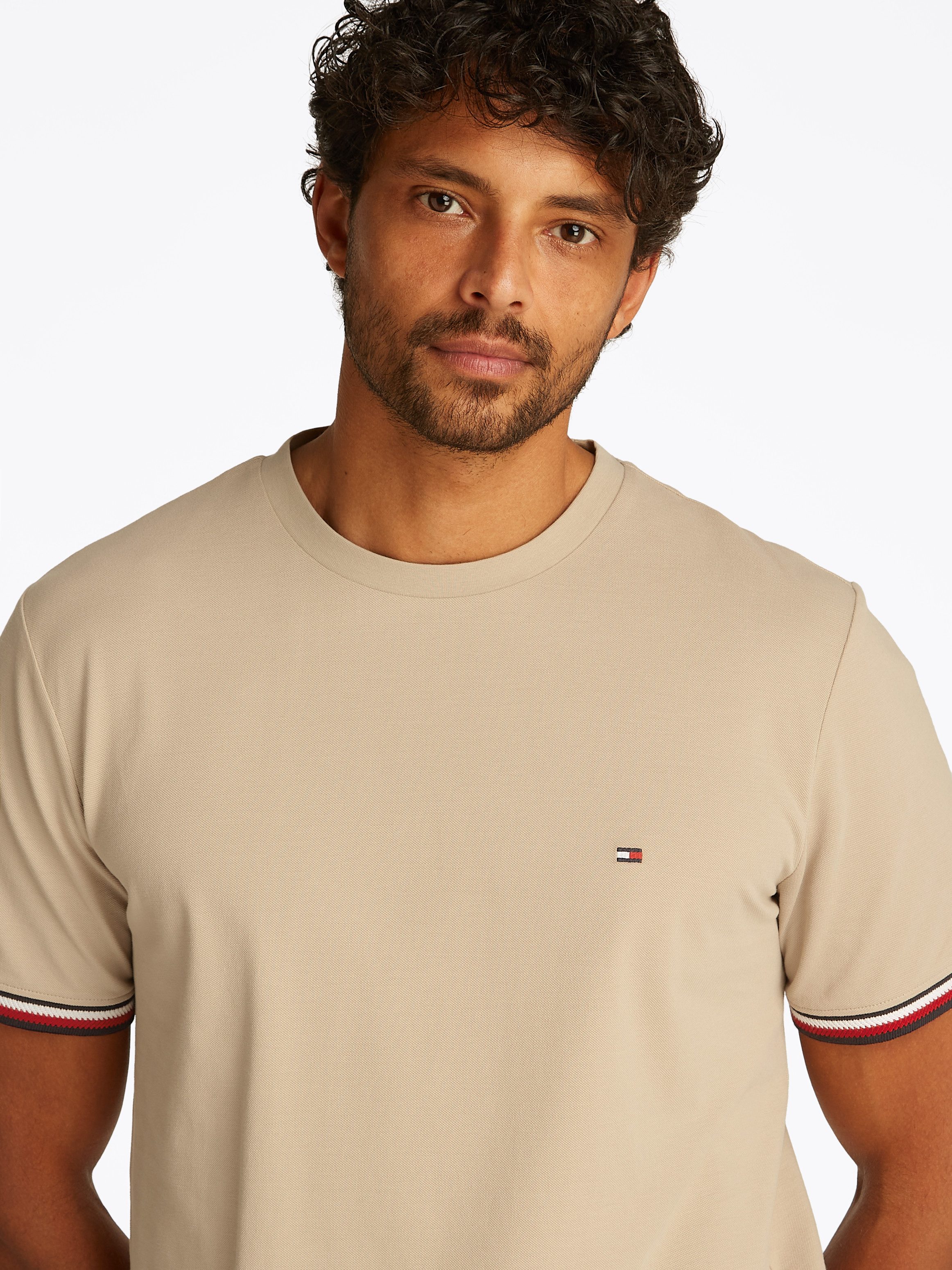 Tommy Hilfiger T-Shirt GLOBAL STRIPE CUFF günstig online kaufen
