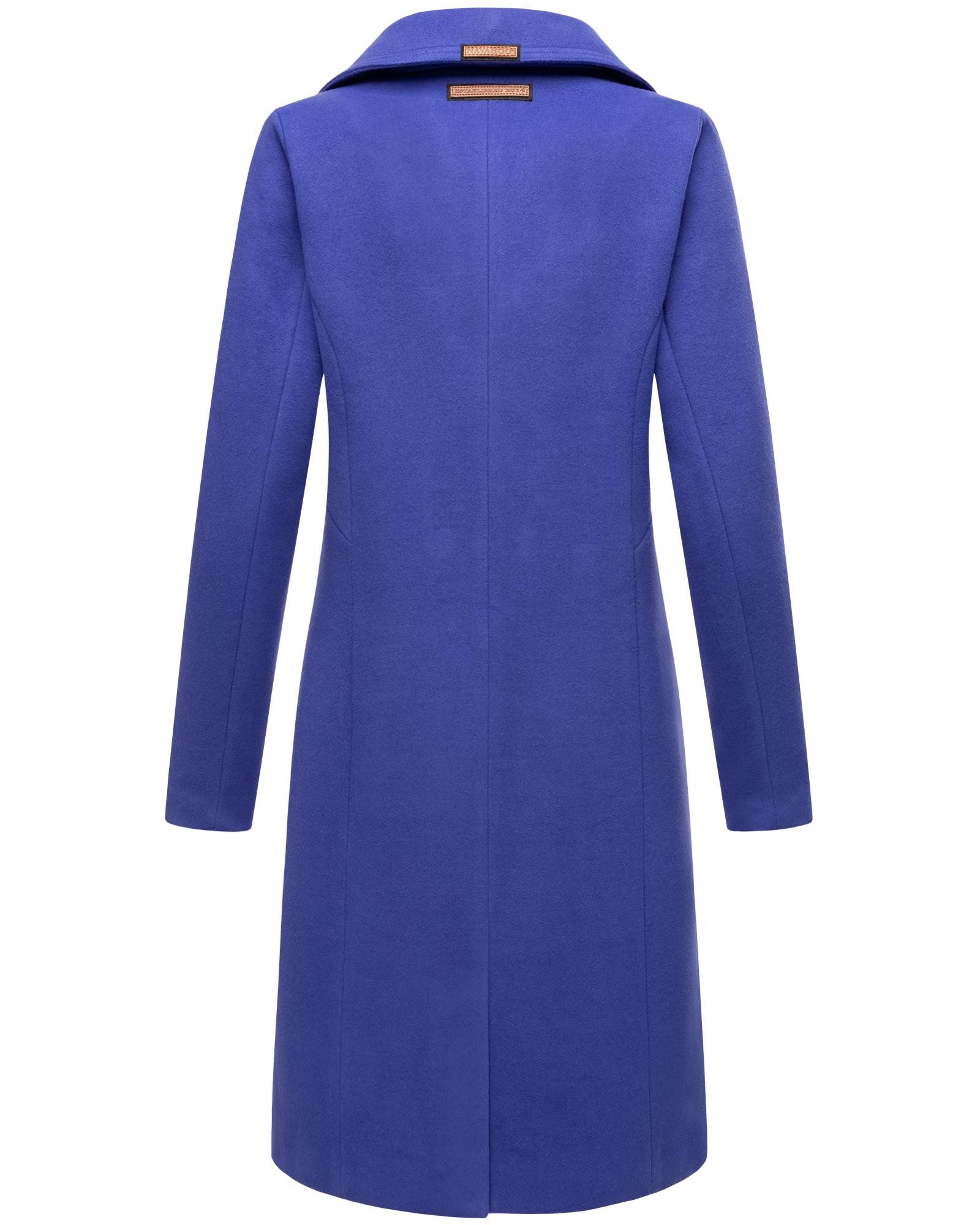 Navahoo Wintermantel Wooly edler Damen Trenchcoat in Wollmantel-Optik
