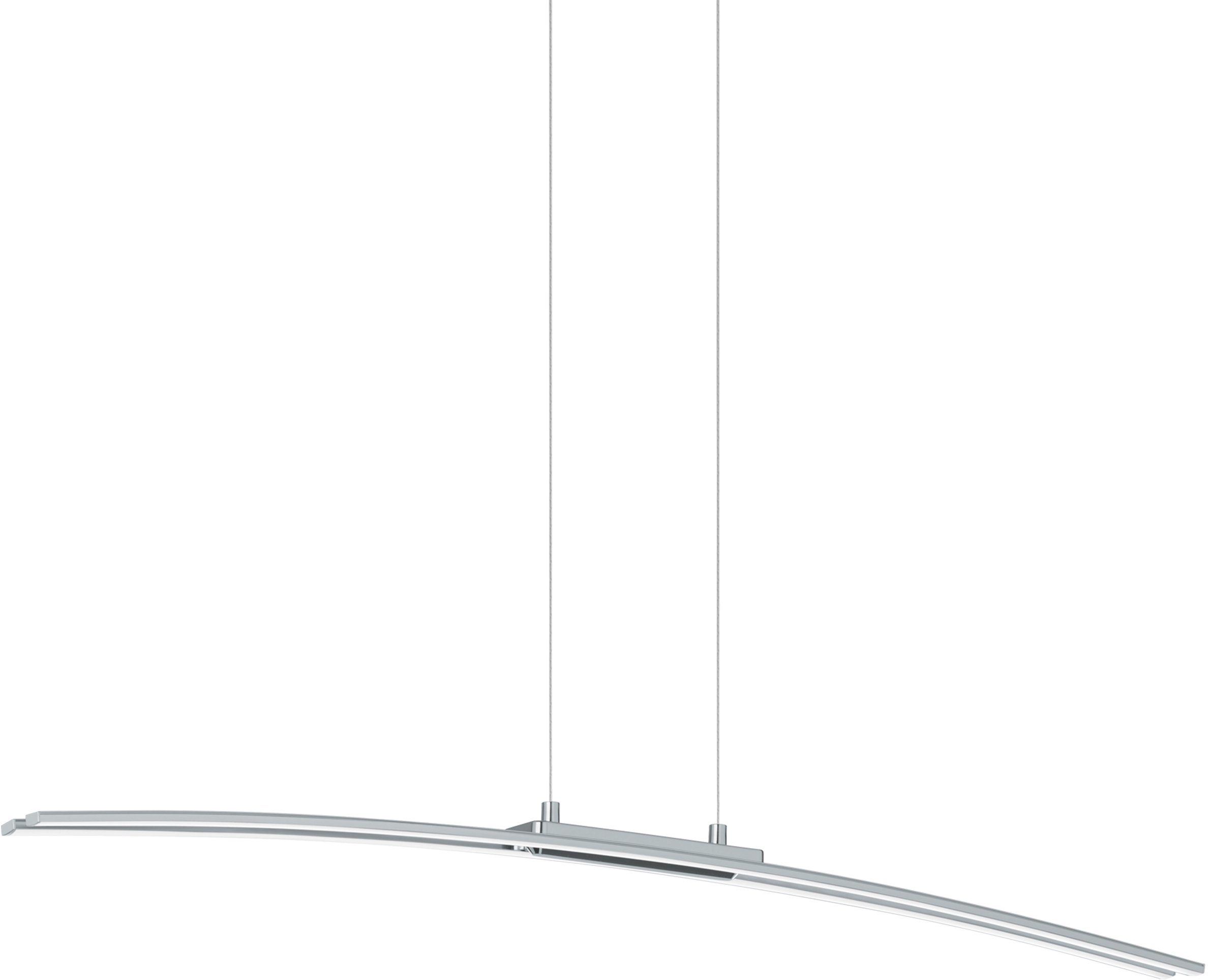 EGLO Hängeleuchte LASANA Pendellampe, Alu, Stahl und Kunststoff, IP20, Wohnzimmerlampe, LED fest integriert, Warmweiß, Hängeleuchte, L90 x H110, chrom, 30W inkl.