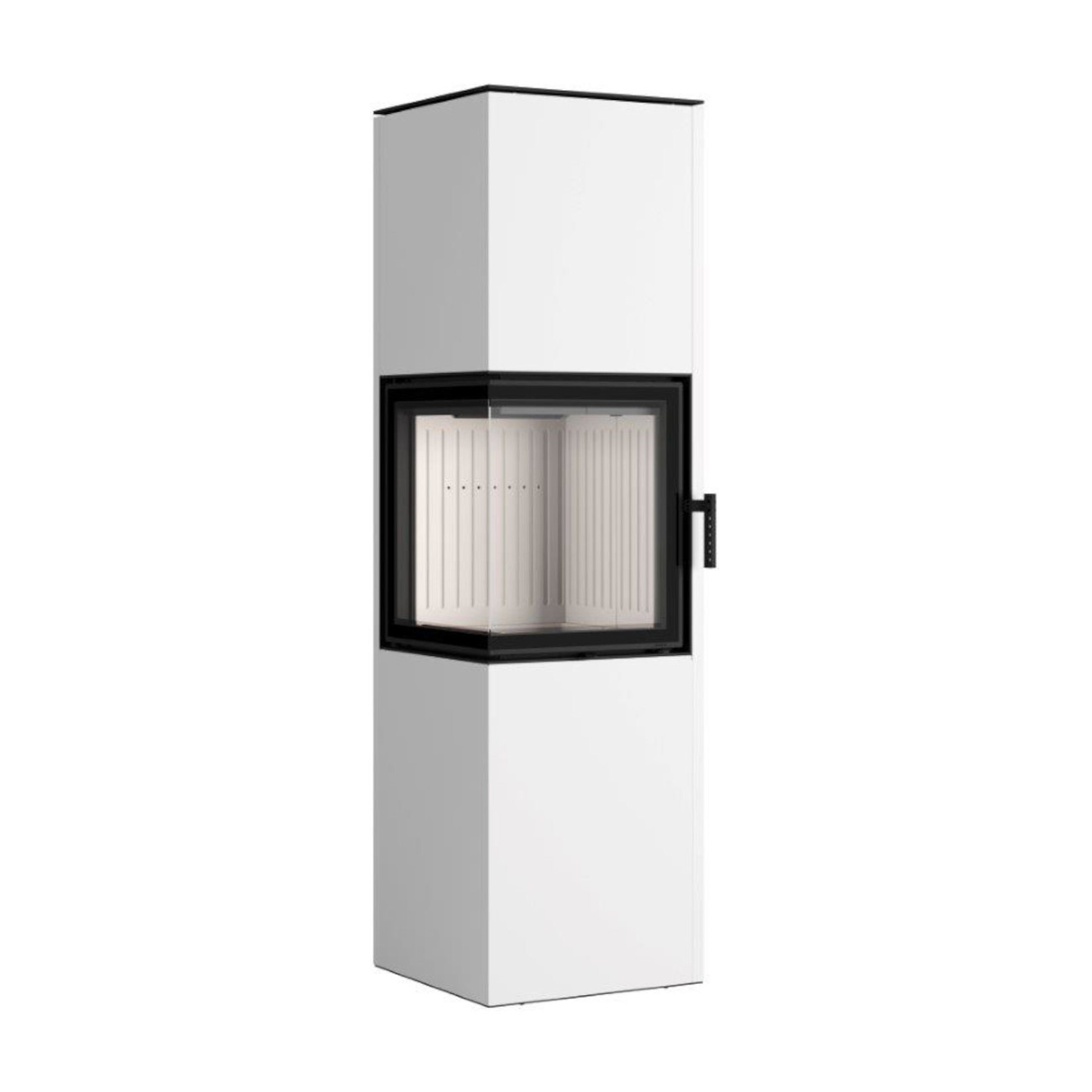 Hajduk Kaminofen KAMINOFEN PIXEL XXL ECK 7KW WEISS OFEN HÖHE 163,5 CM