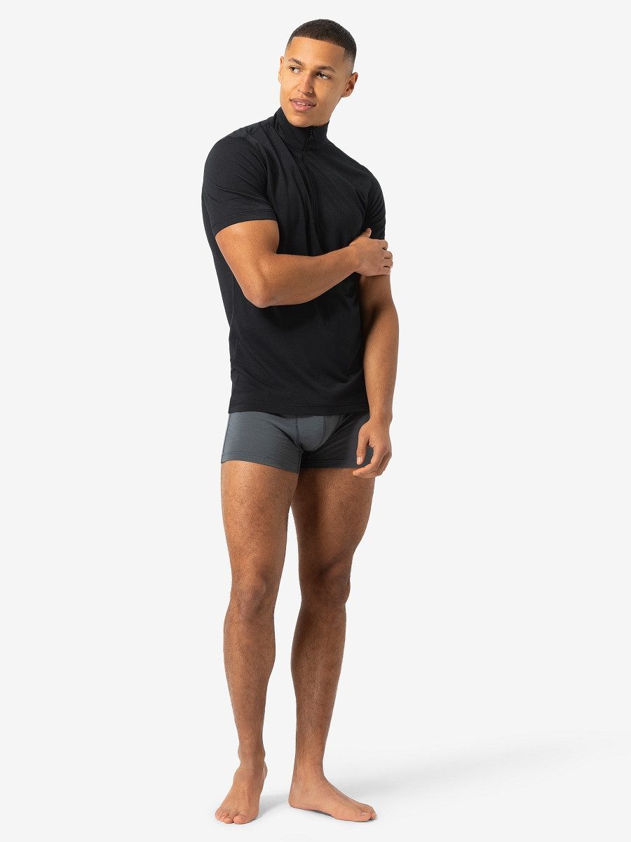 SUPER.NATURAL Funktionsshirt für Herren, Merino TUNDRA175 ZIP 1/4 SS sportlich, casual, atmungsaktiv