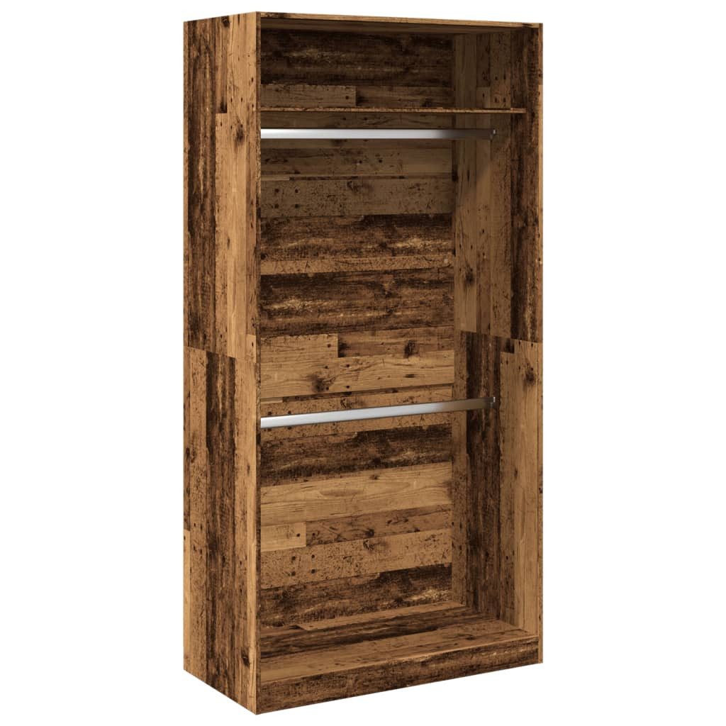 vidaXL Kleiderschrank 100 x 50 x 200 cm Kleiderschrank Altholz-Optik 100x50x200 cm Spanplatt