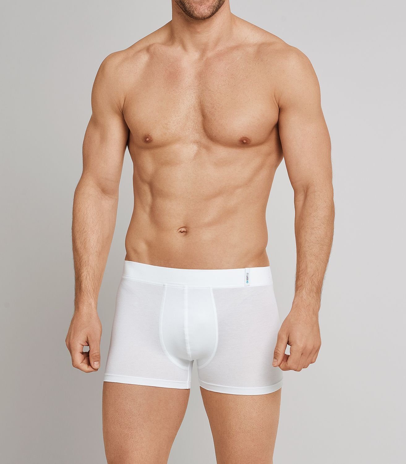 (1-St) Eingriff, körpernaher Weiß Long ohne Schnitt, innenliegender Webgummibund Boxershorts Life Schiesser Soft