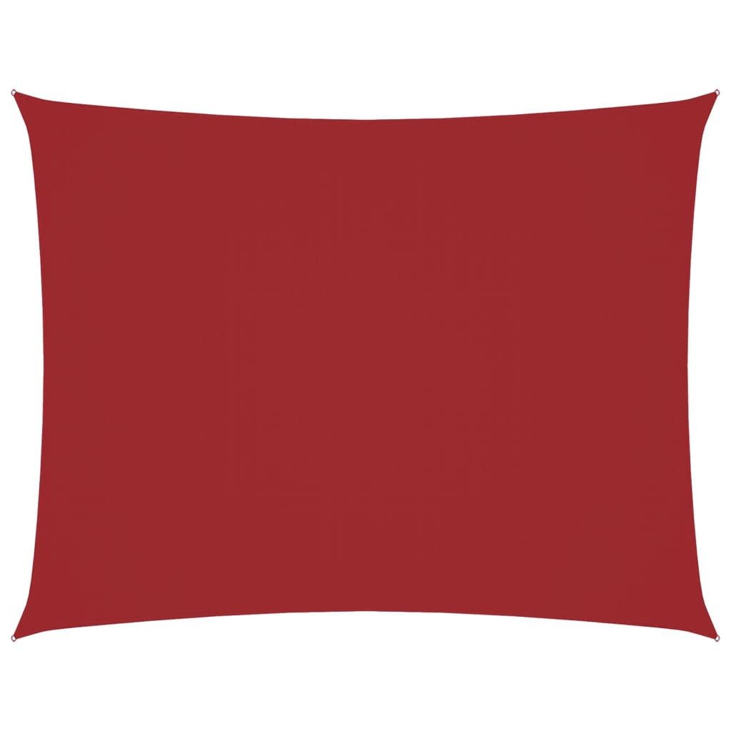 vidaXL Sonnensegel Sonnensegel Oxford-Gewebe Rechteckig 4x5 m Rot, (1-tlg)