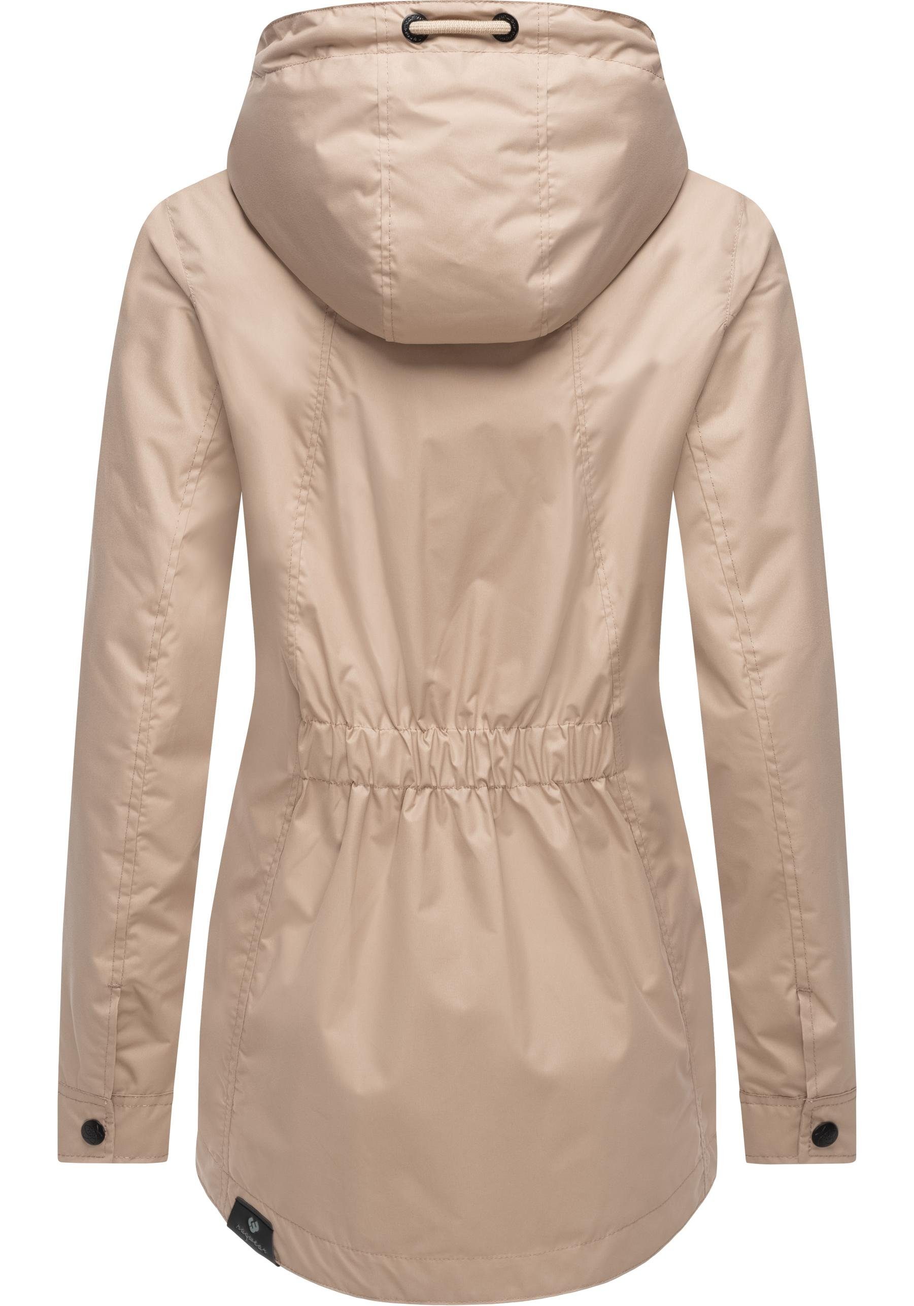 Ragwear Outdoorjacke Zuzka stylische Übergangsjacke mit großer Kapuze