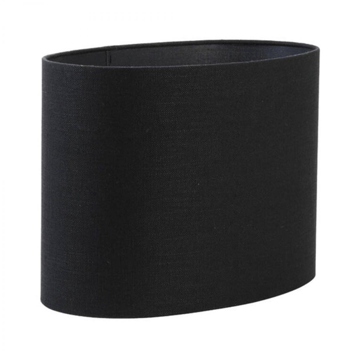Light & Living Lampenschirm Lampenschirm Livigno Oval Schwarz (30x15x25cm)