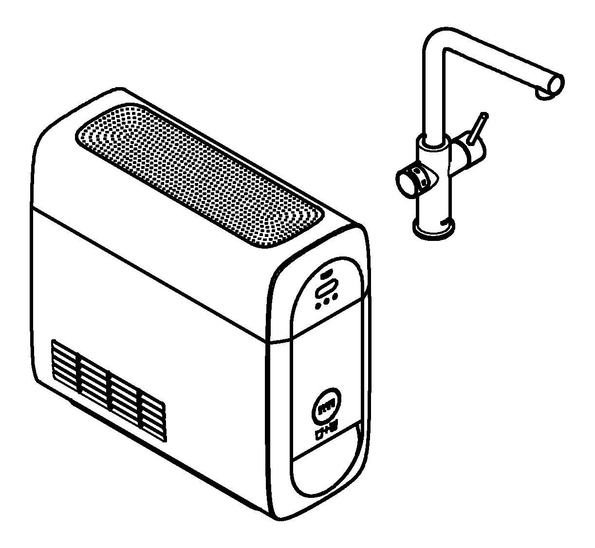 Grohe Küchenarmatur Blue Home Starterkit Spültischarmatur mit L-Auslauf