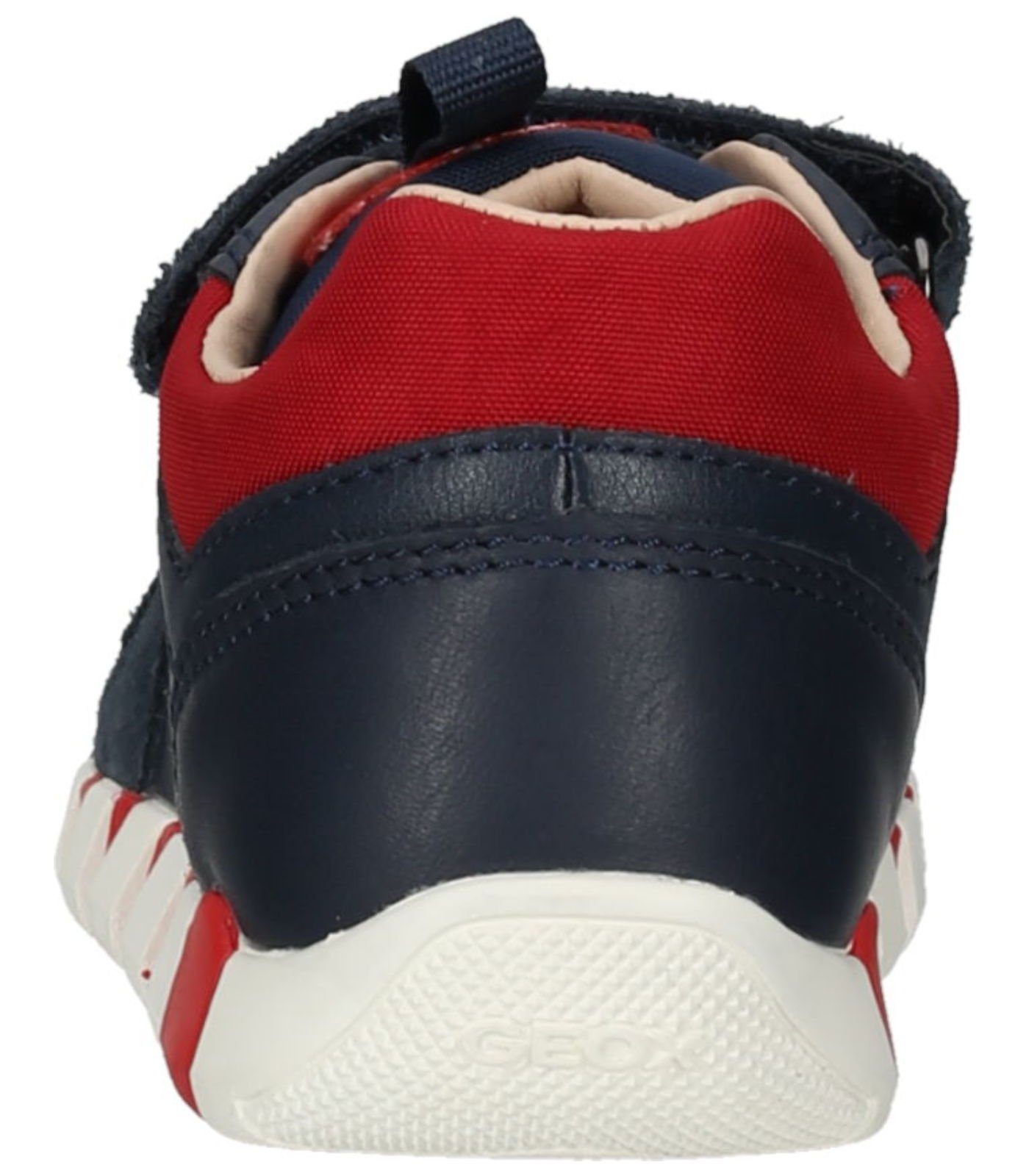 Leder/Textil Geox Rot Navy Sneaker Sneaker