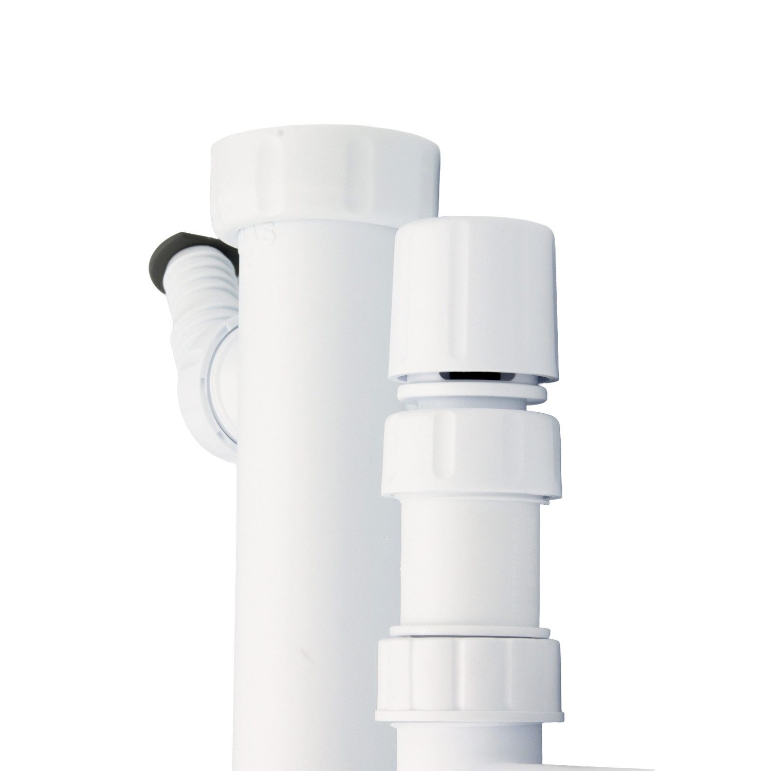 Haas Otto Siphon Siphon 1 1/2 Zoll DN 40 mit Geräteanschluss und Rohrbelüfter – Bild 3 von 5