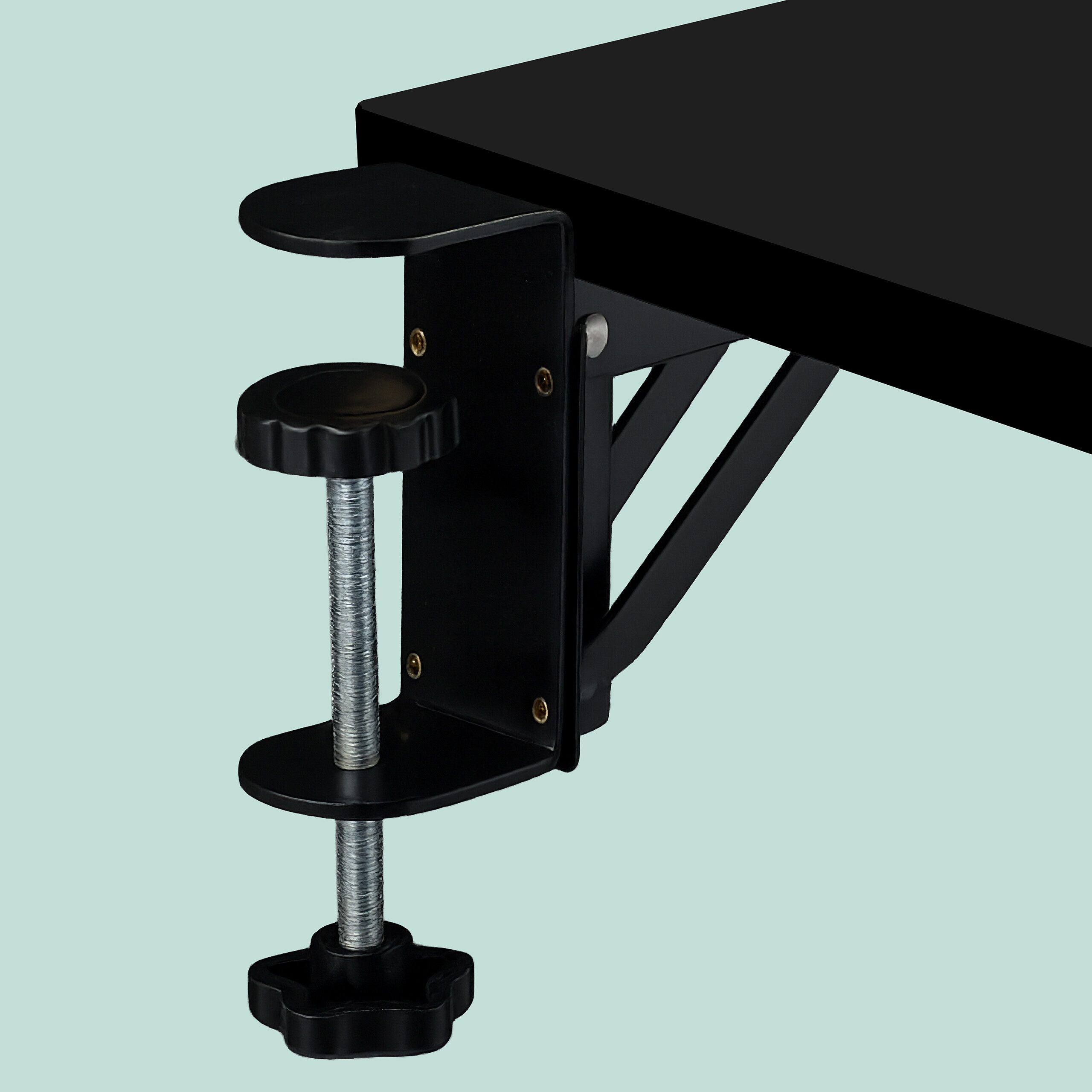 relaxdays Schreibtischaufsatz Schreibtischverlängerung zum Anklemmen, schwarz