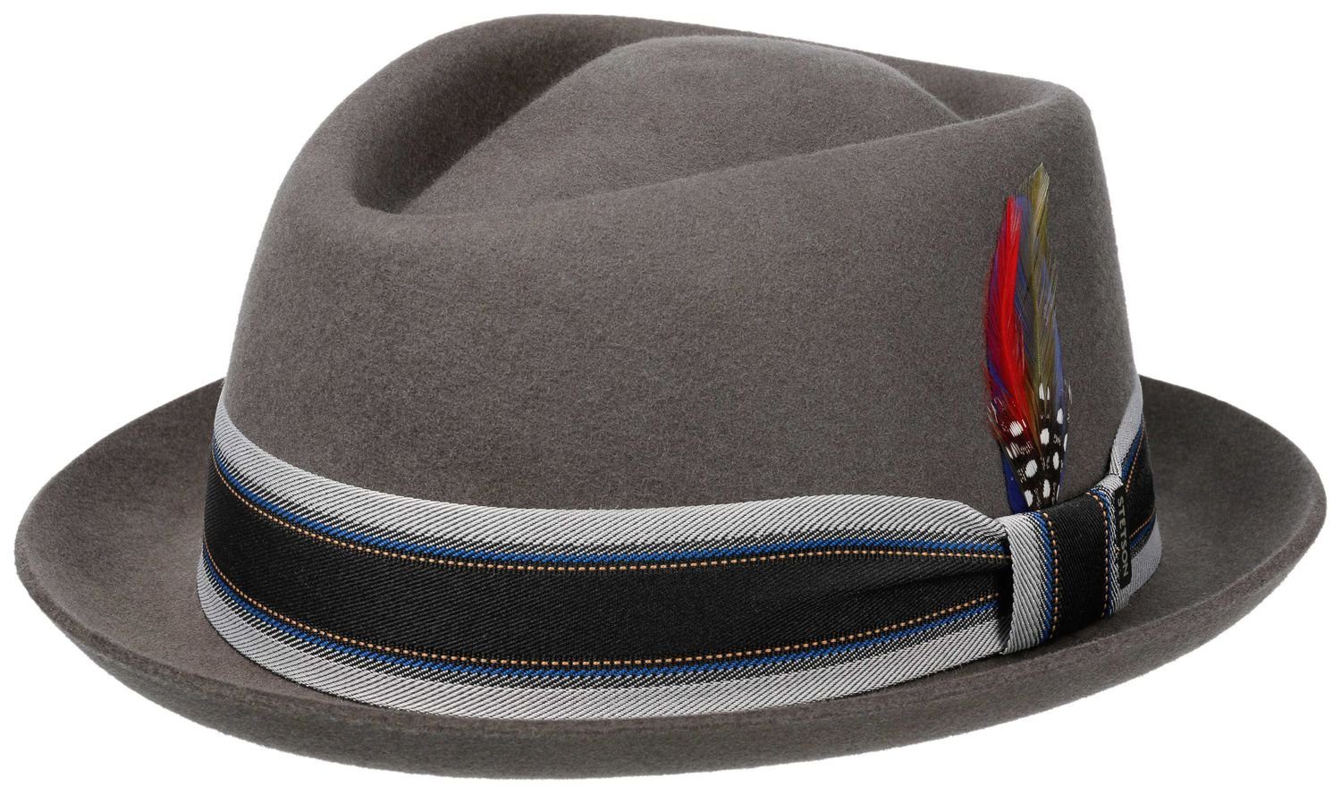 Stetson Filzhut Diamond Woolfelt mit gestreiftem Band