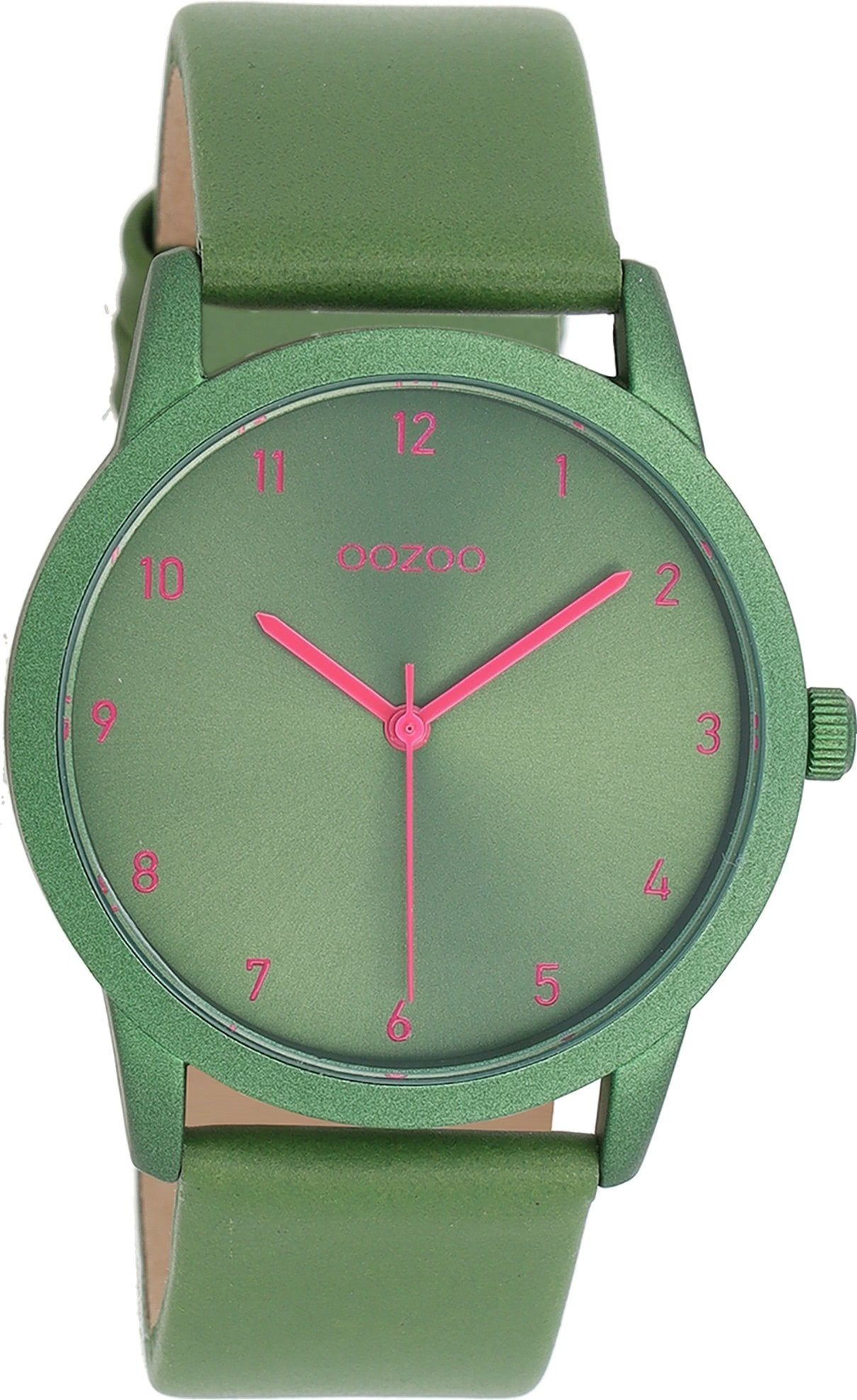 OOZOO Quarzuhr Oozoo Damen Armbanduhr Timepieces Analog, (Analoguhr), Damenuhr rund, mittel (ca. 38mm) Lederarmband, Fashion-Style