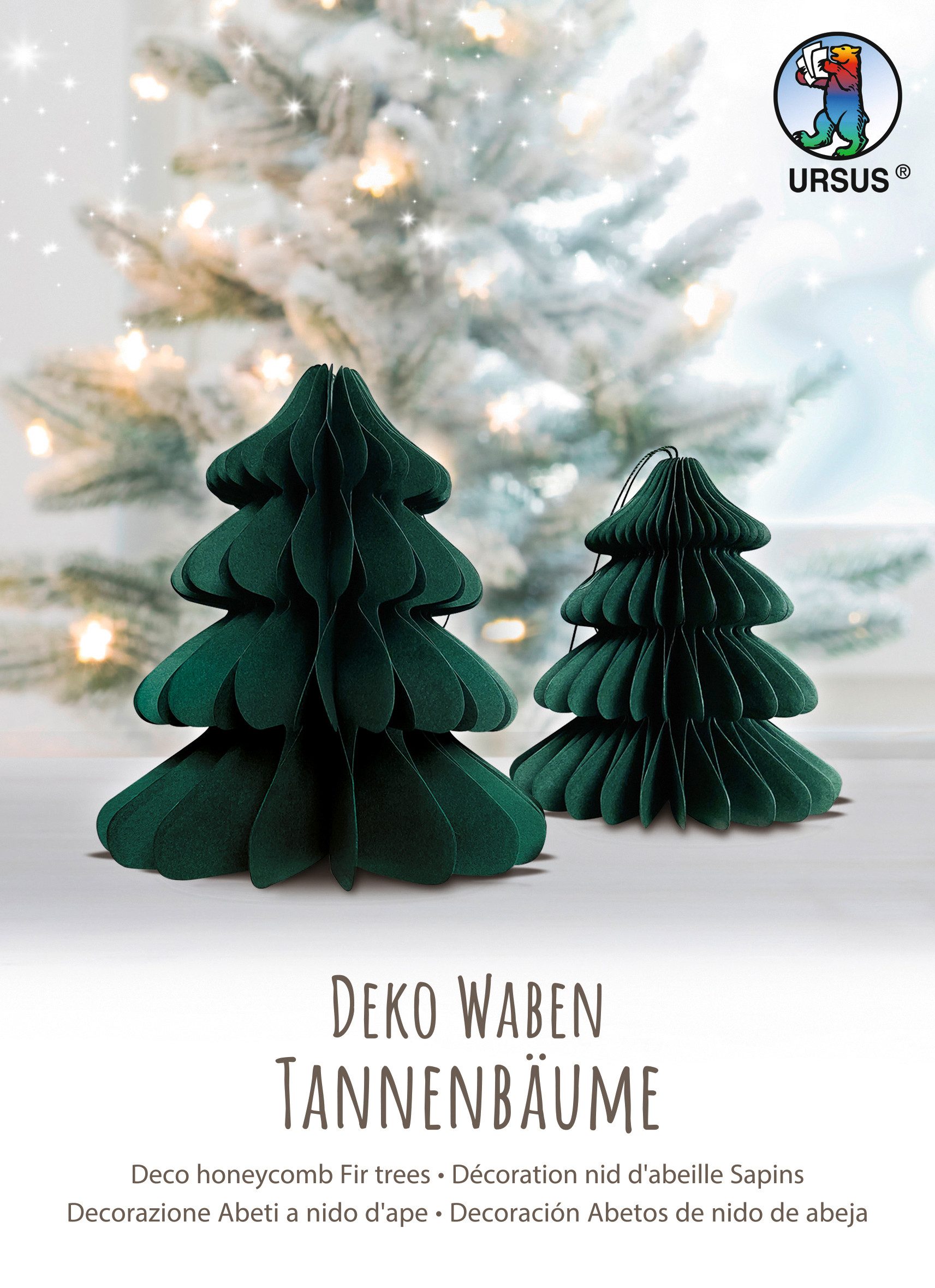 URSUS Papierdekoration Tannenbaum-Set, 2 Stück