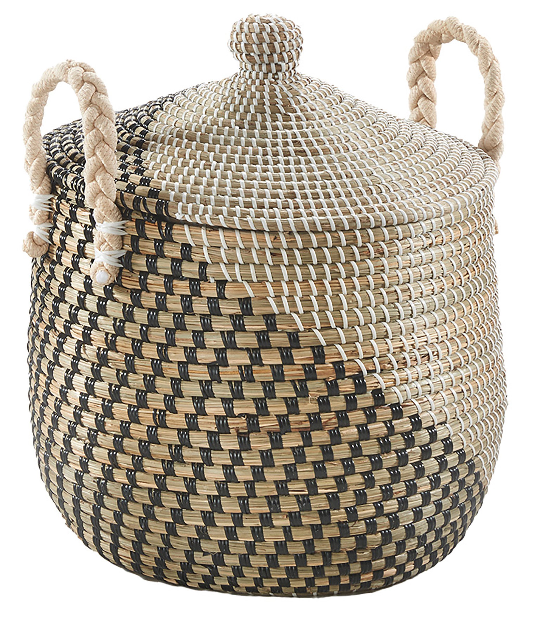 Kobolo Aufbewahrungskorb Schlangenkorb Korb ZYRA aus Seegras - 38x44 cm (St günstig online kaufen